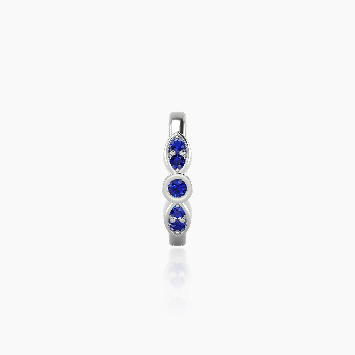 Anahita | 18k White Gold 8 mm Sapphire Hoop Piercing