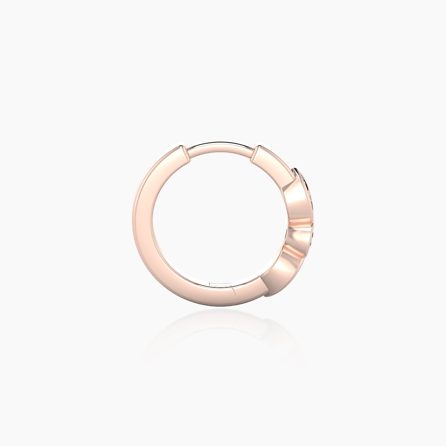 Anahita | 18k Rose Gold 8 mm Emerald Hoop Piercing