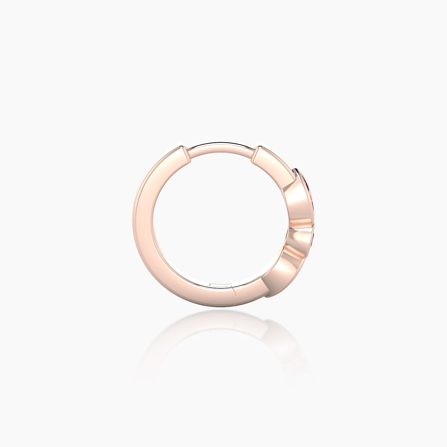 Anahita | 18k Rose Gold 8 mm Ruby Hoop Piercing