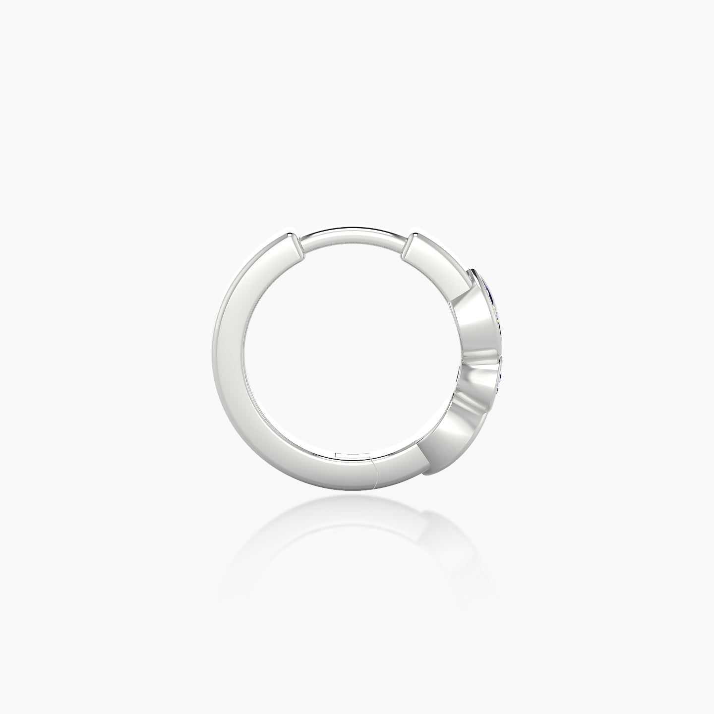 Anahita | 18k White Gold 8 mm Sapphire Hoop Piercing