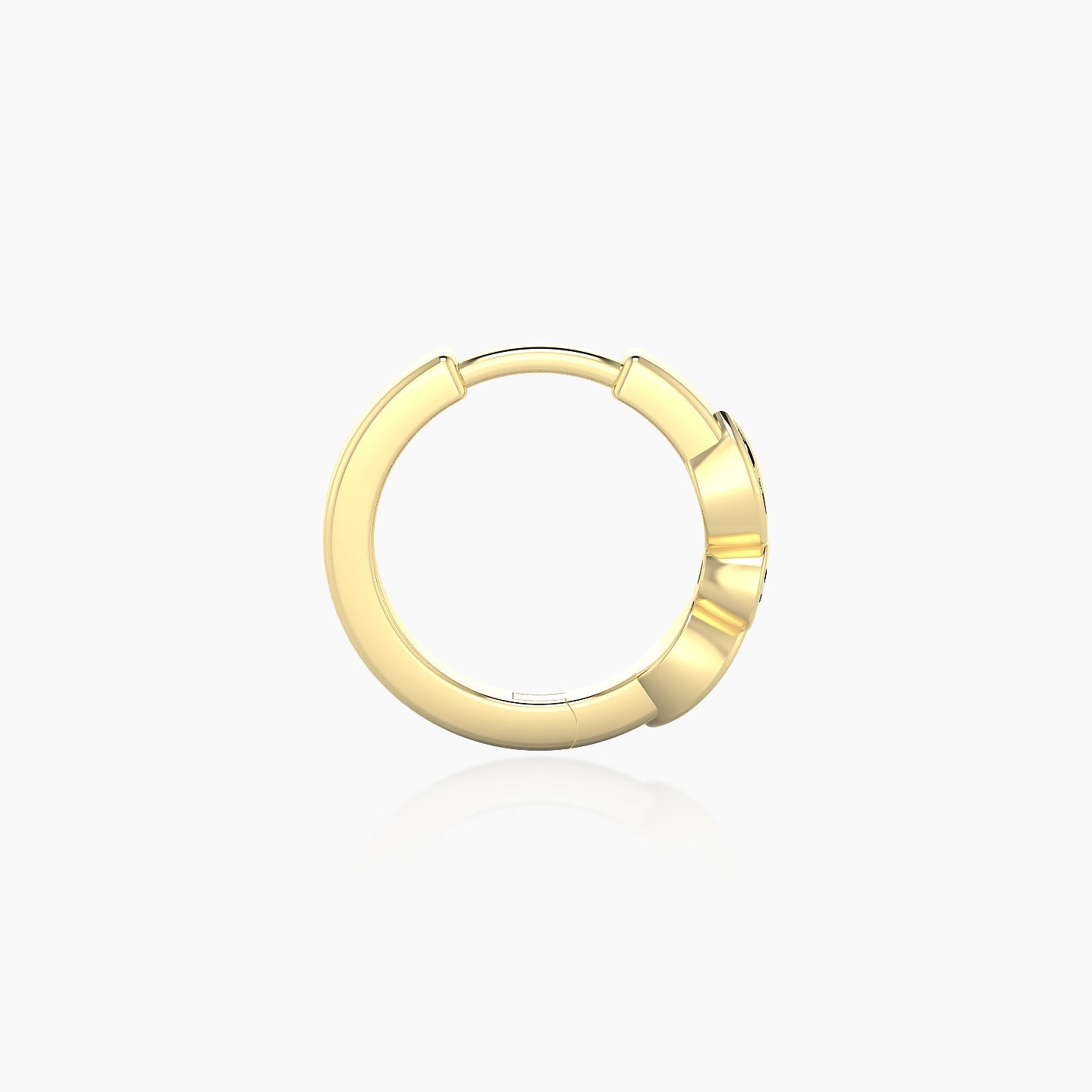 Anahita | 18k Yellow Gold 8 mm Emerald Hoop Piercing