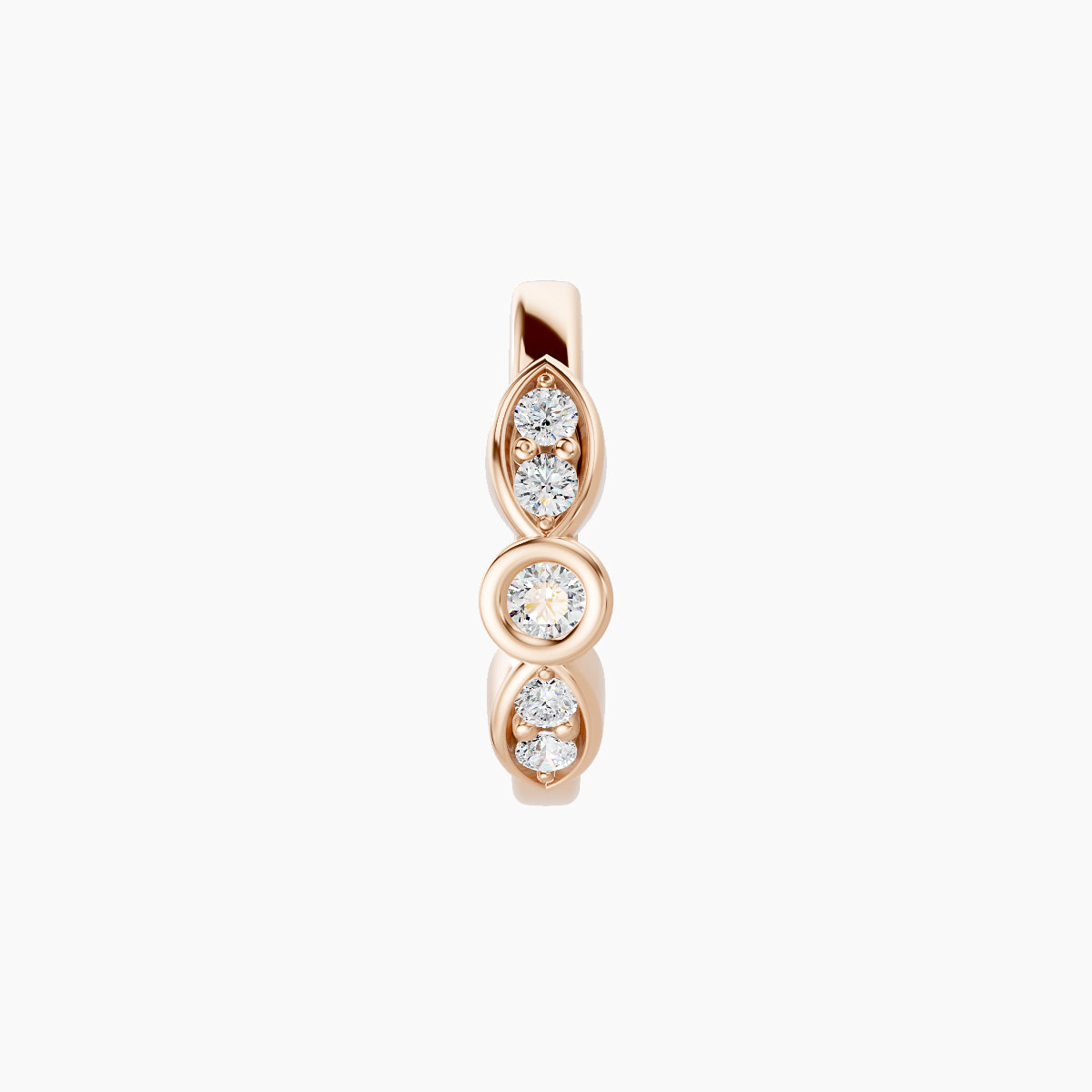 Anahita | 18k Rose Gold 8 mm Diamond Nose Ring Piercing