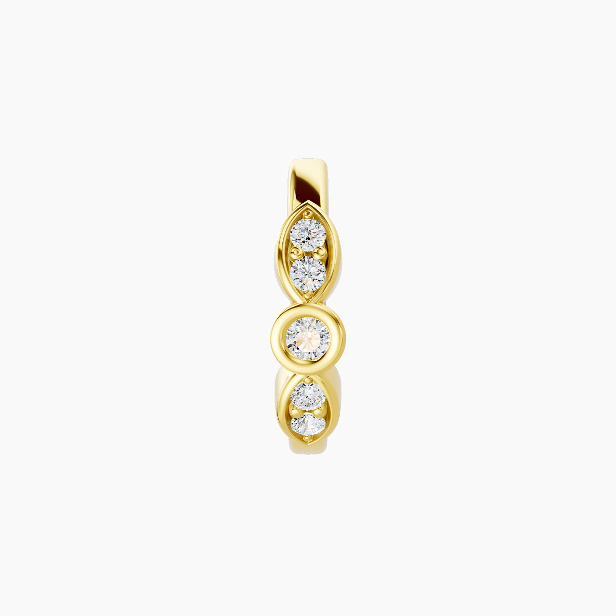 Anahita | 18k Yellow Gold 8 mm Diamond Nose Ring Piercing