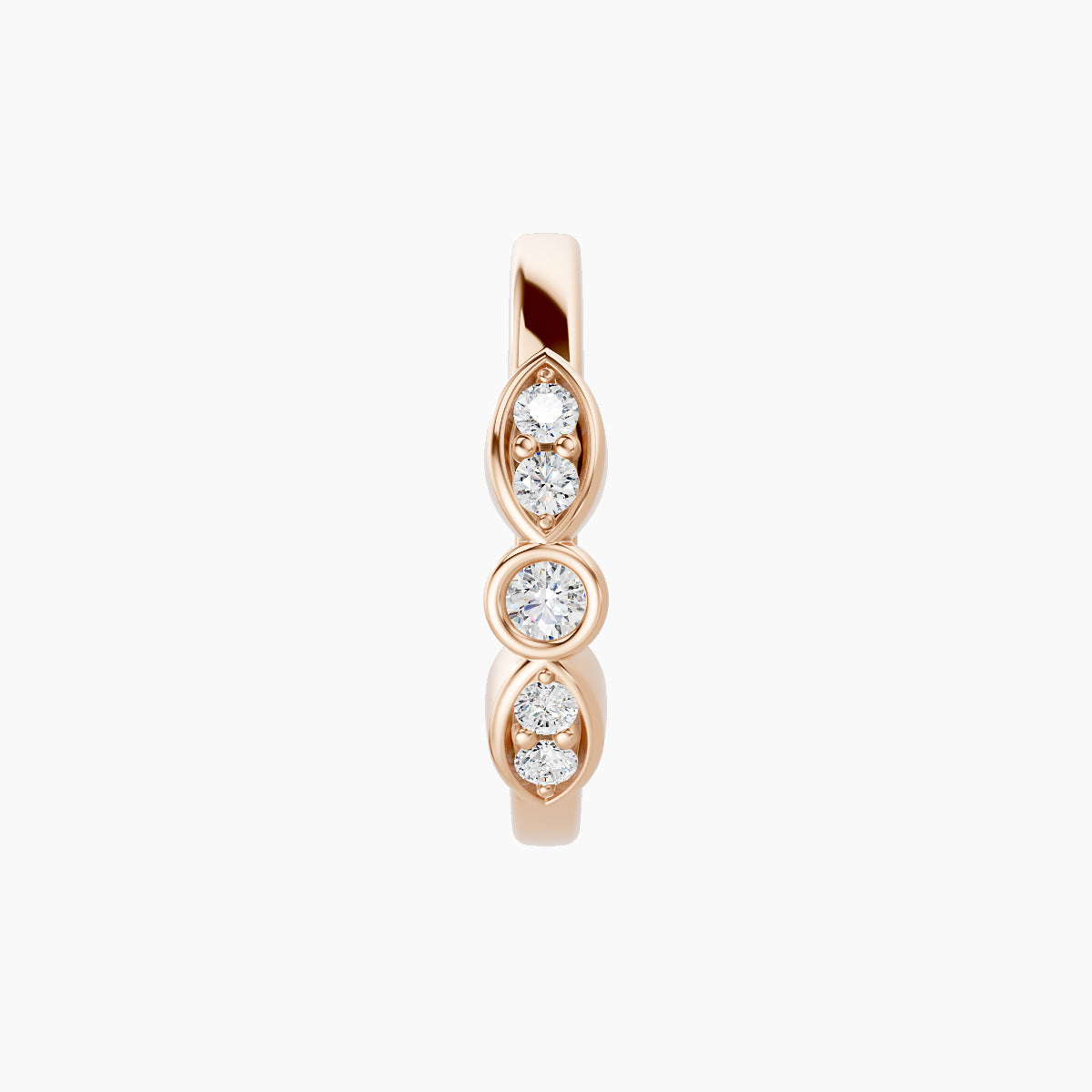 Anahita | 18k Rose Gold 9.5 mm Diamond Hoop Piercing