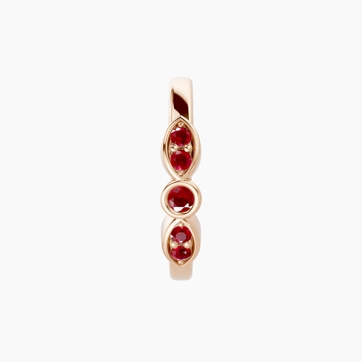 Anahita | 18k Rose Gold 9.5 mm Ruby Hoop Piercing