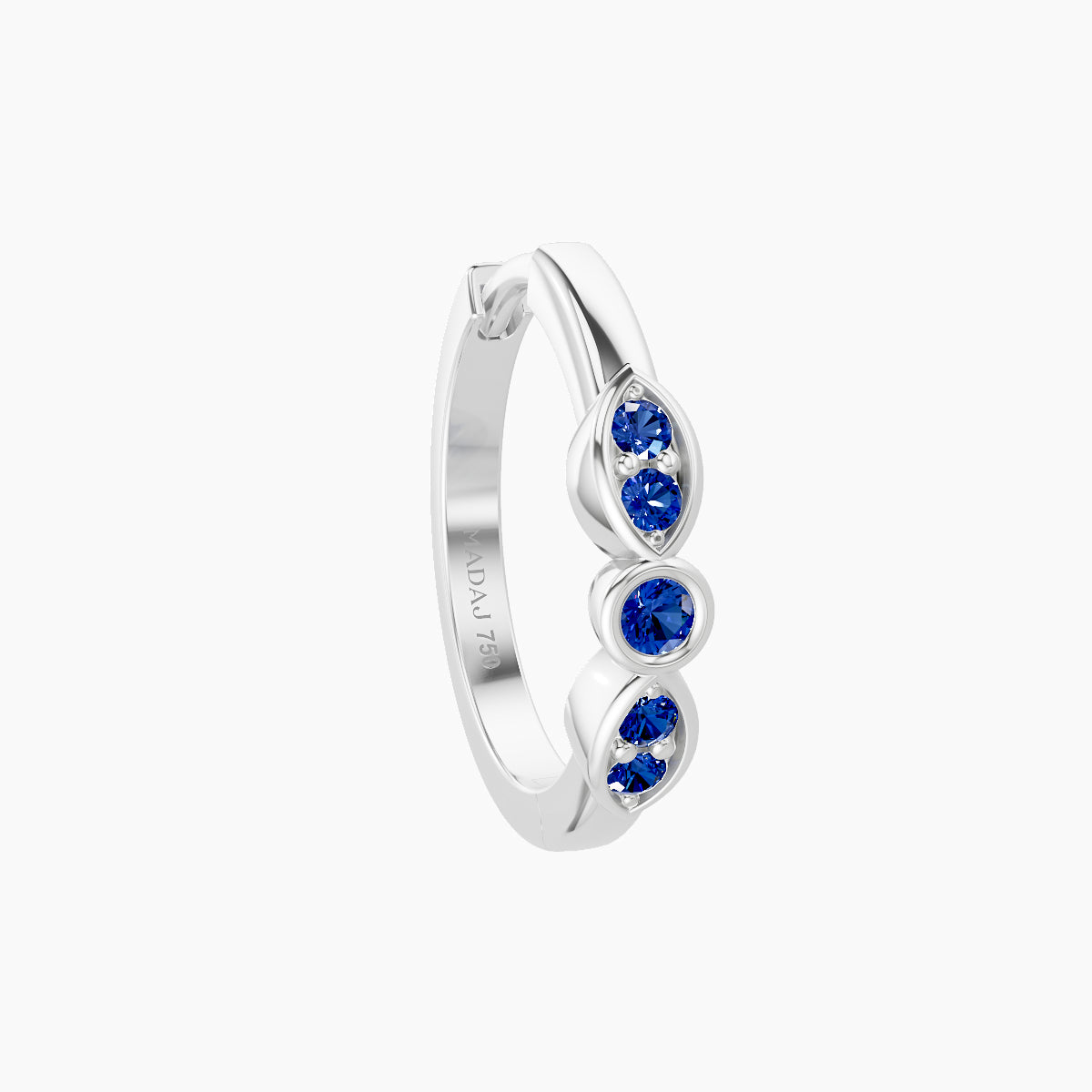 Anahita | 18k White Gold 9.5 mm Sapphire Hoop Piercing