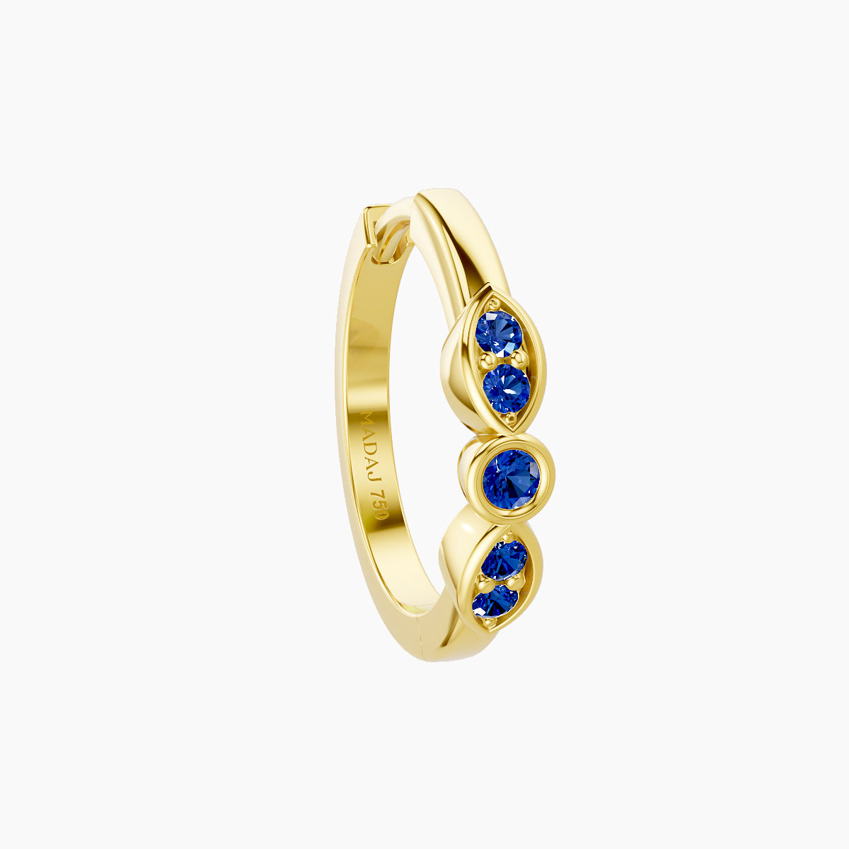 Anahita | 18k Yellow Gold 9.5 mm Sapphire Hoop Piercing