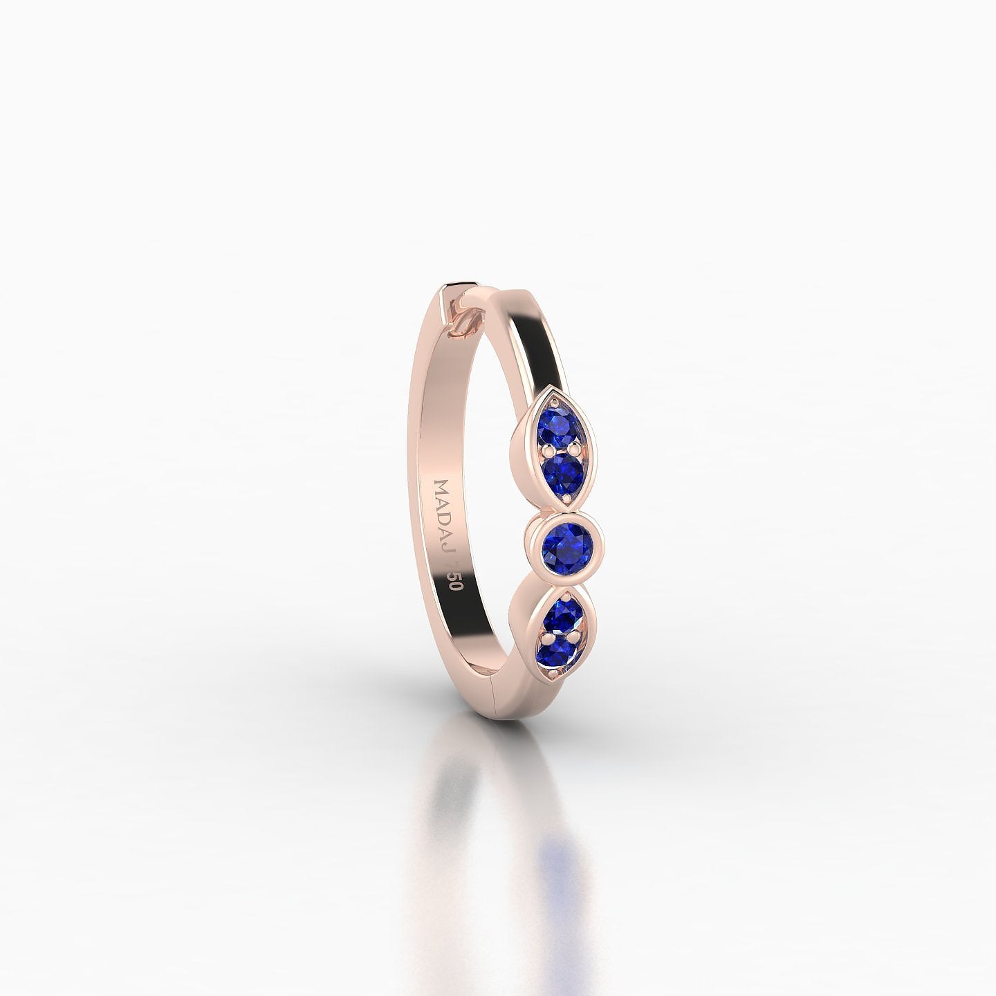 Anahita | 18k Rose Gold 9.5 mm Sapphire Hoop Piercing