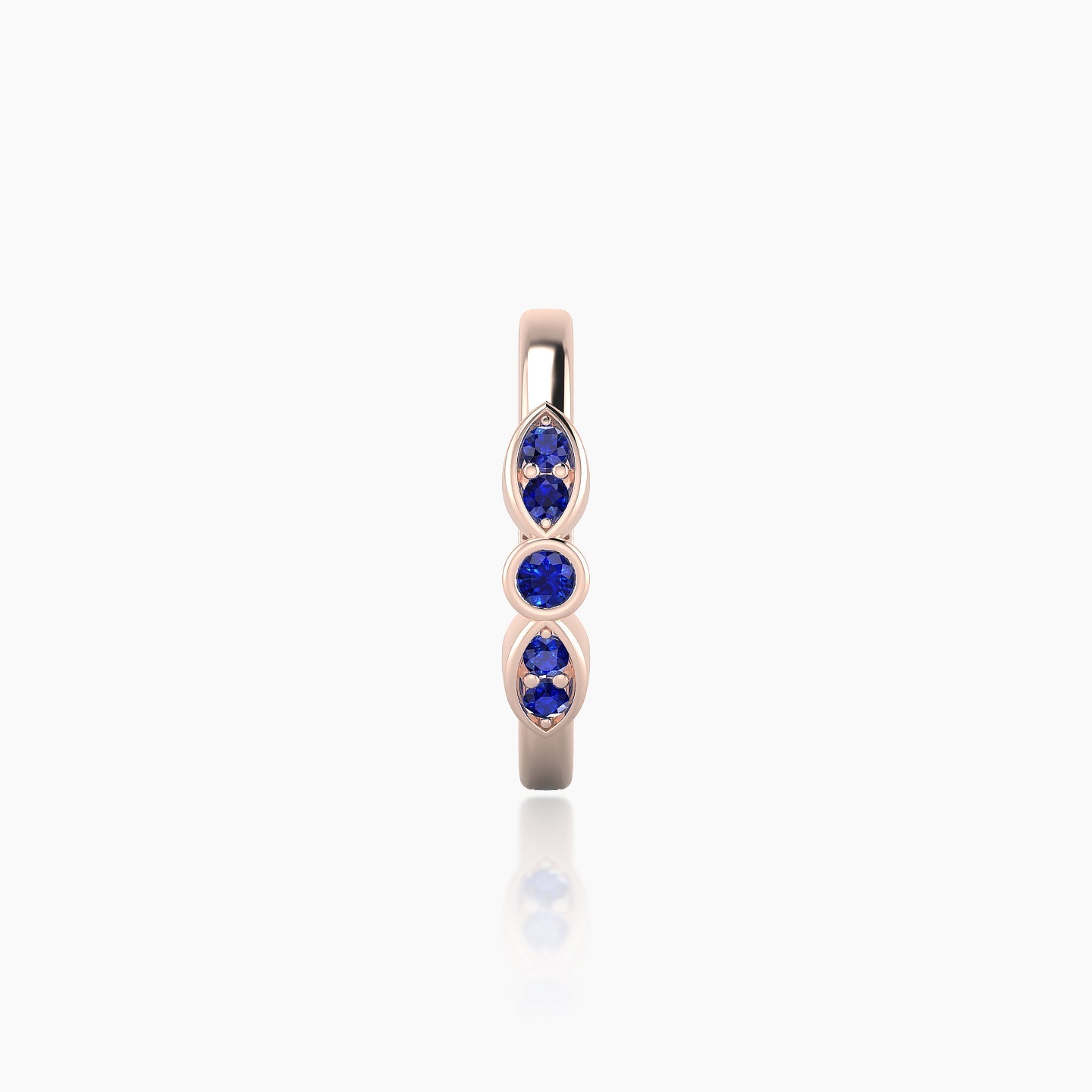 Anahita | 18k Rose Gold 9.5 mm Sapphire Hoop Piercing