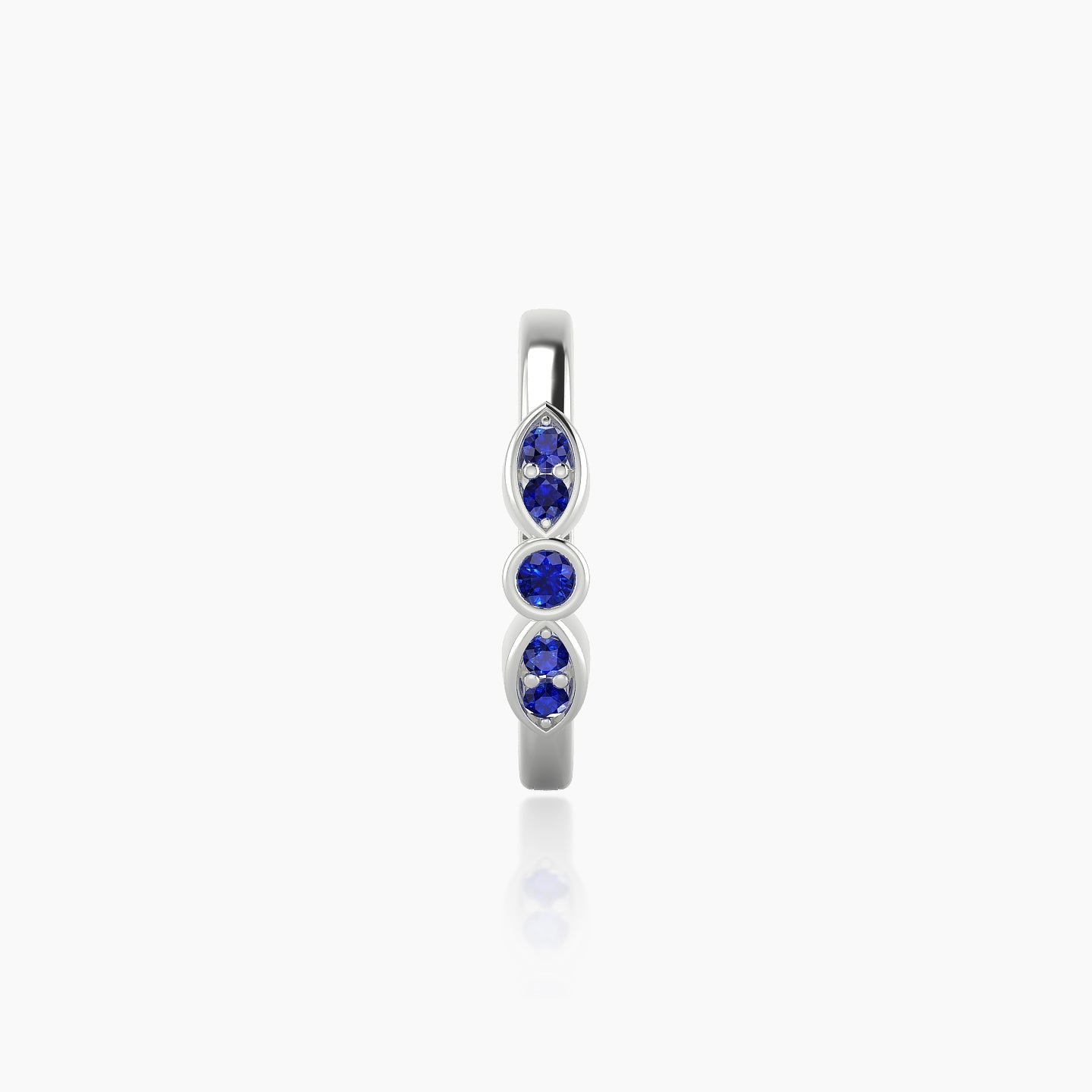 Anahita | 18k White Gold 9.5 mm Sapphire Hoop Piercing