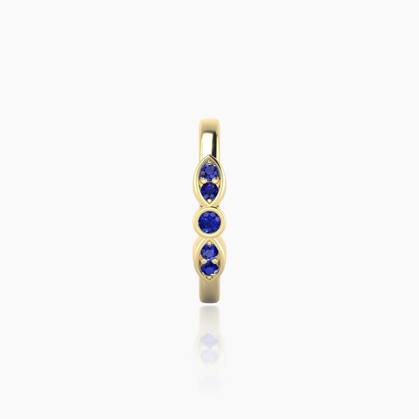 Anahita | 18k Yellow Gold 9.5 mm Sapphire Hoop Piercing