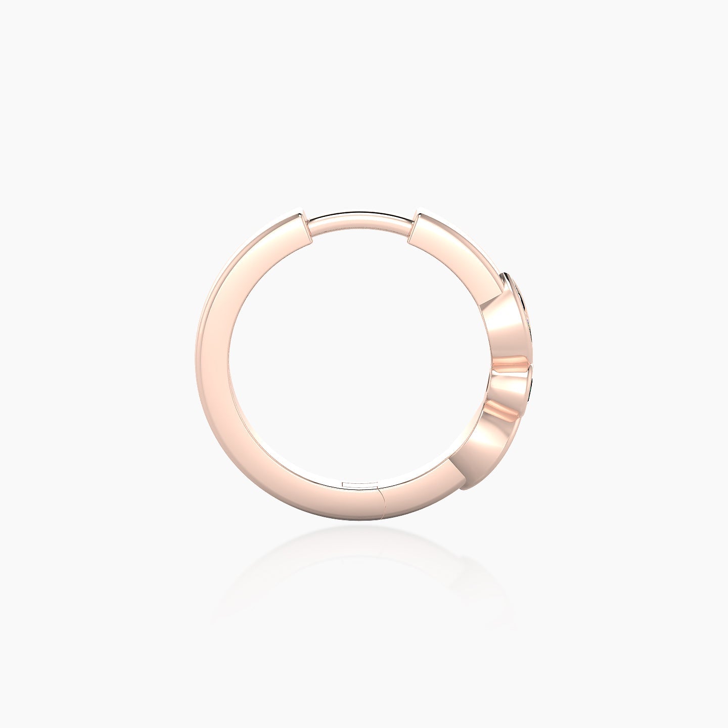 Anahita | 18k Rose Gold 9.5 mm Emerald Hoop Piercing