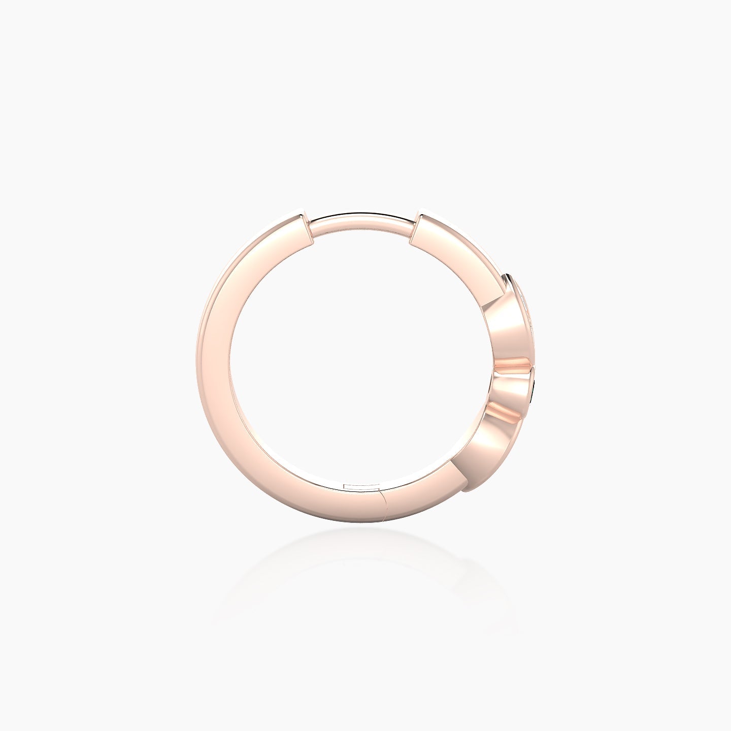 Anahita | 18k Rose Gold 9.5 mm Emerald & Diamond Hoop Piercing