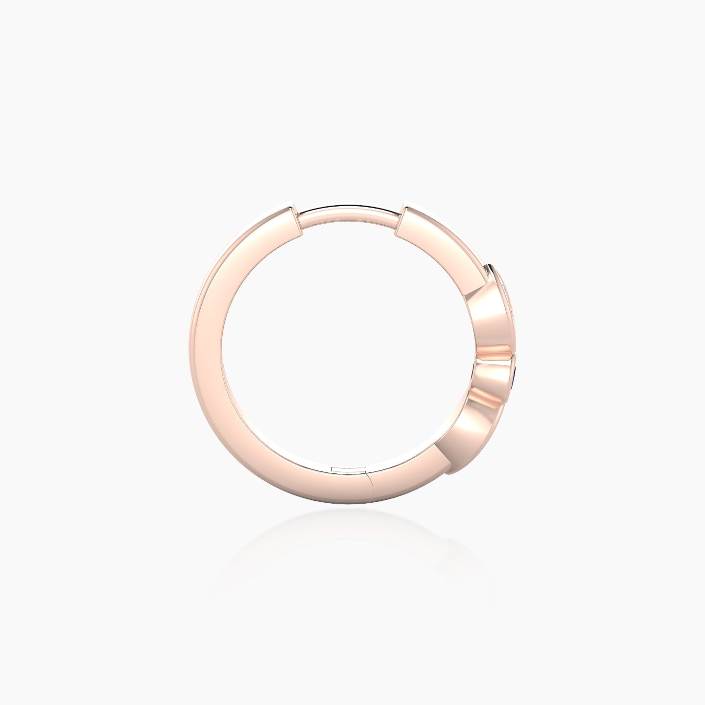 Anahita | 18k Rose Gold 9.5 mm Sapphire & Diamond Hoop Piercing