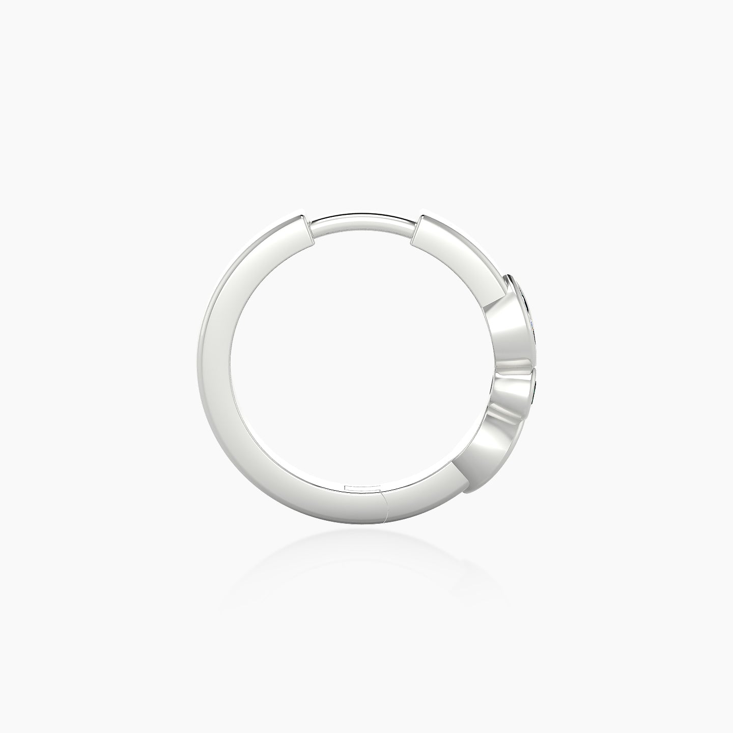 Anahita | 18k White Gold 9.5 mm Emerald Hoop Piercing