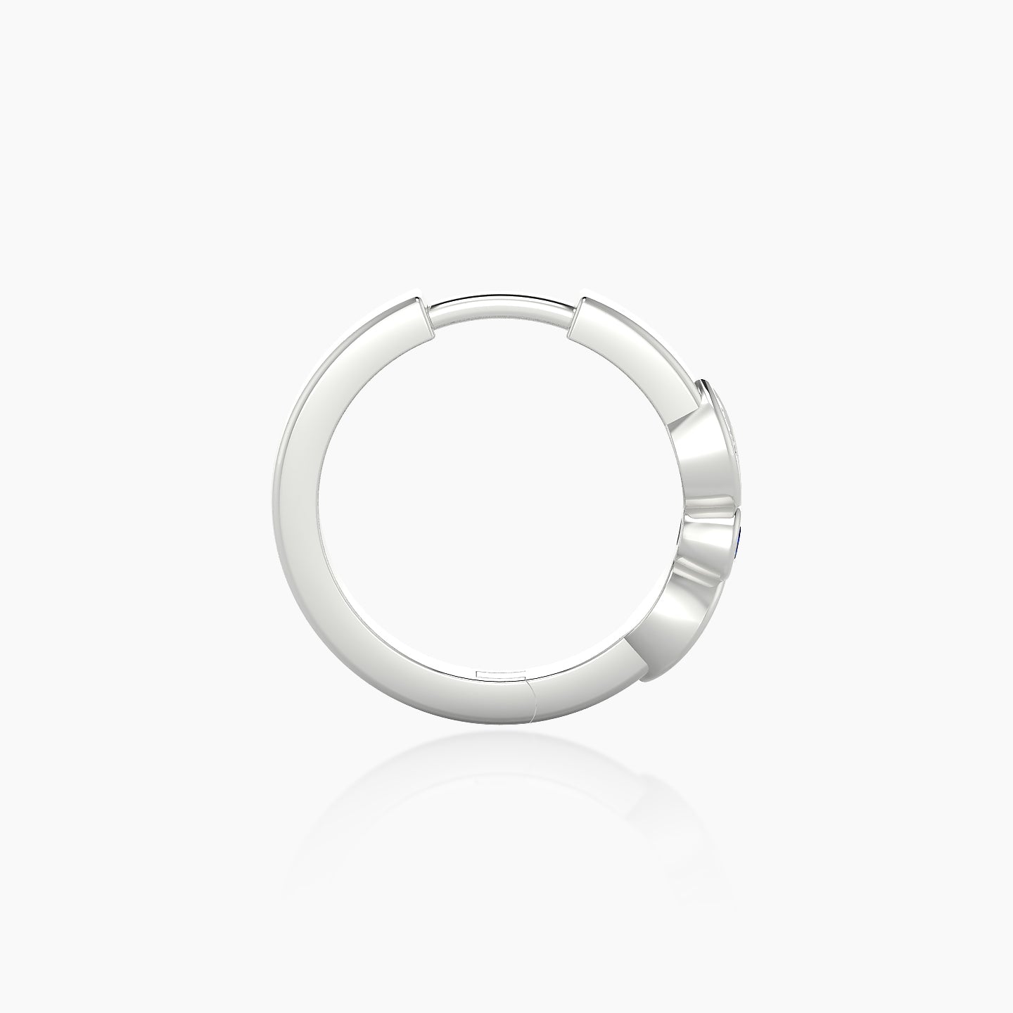 Anahita | 18k White Gold 9.5 mm Sapphire & Diamond Hoop Piercing