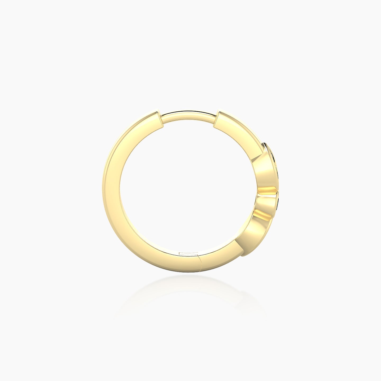 Anahita | 18k Yellow Gold 9.5 mm Emerald Hoop Piercing