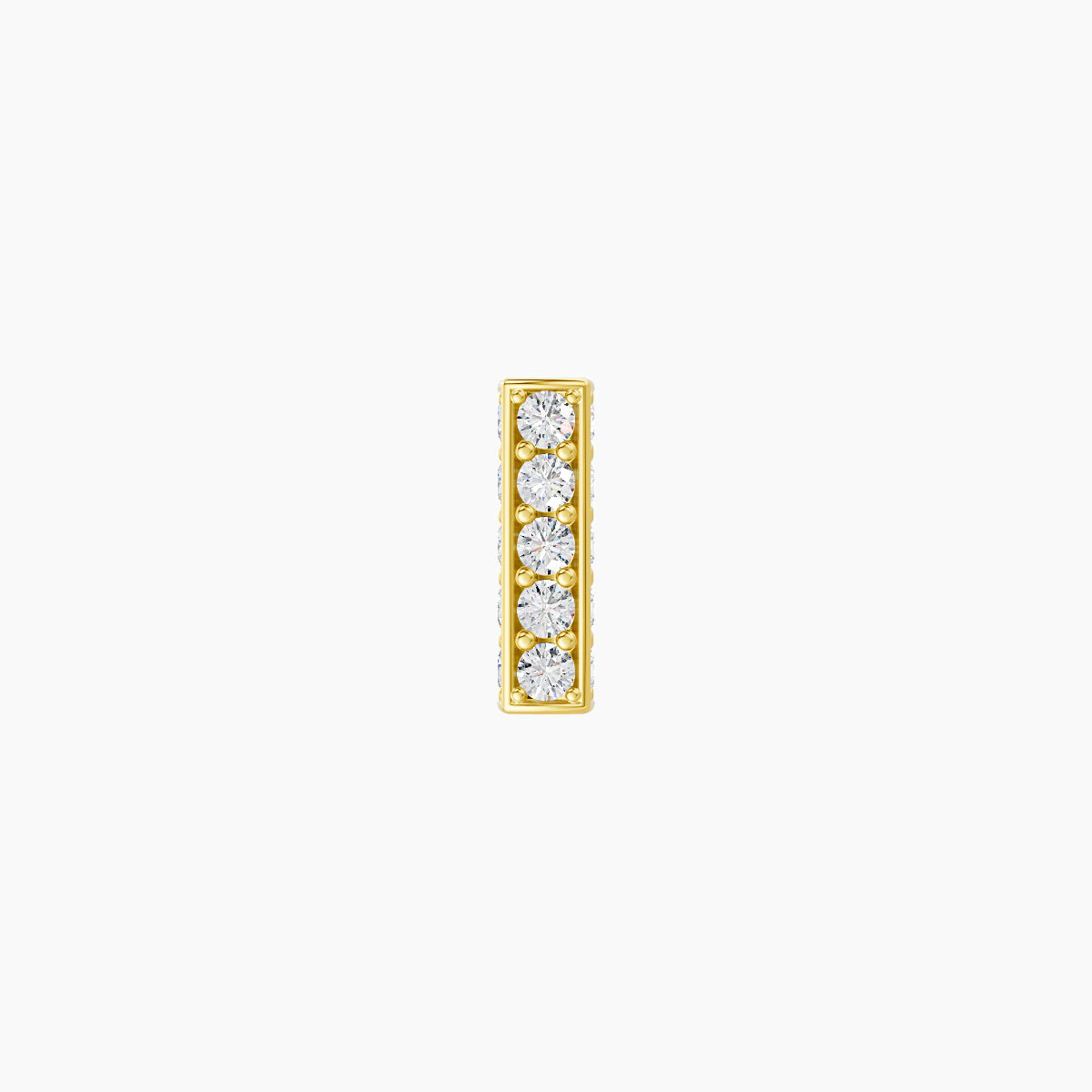Aria | 18k Yellow Gold 6.5 mm 5 mm Bar Diamond Nose Piercing