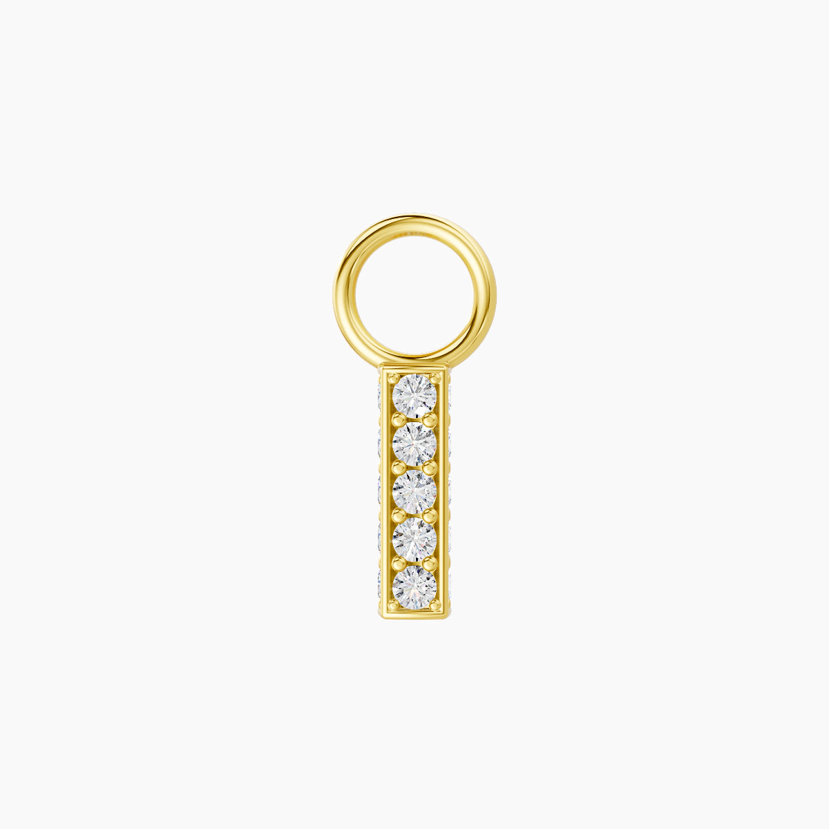 Aria | 18k Yellow Gold 6.5 mm Bar Diamond Charm