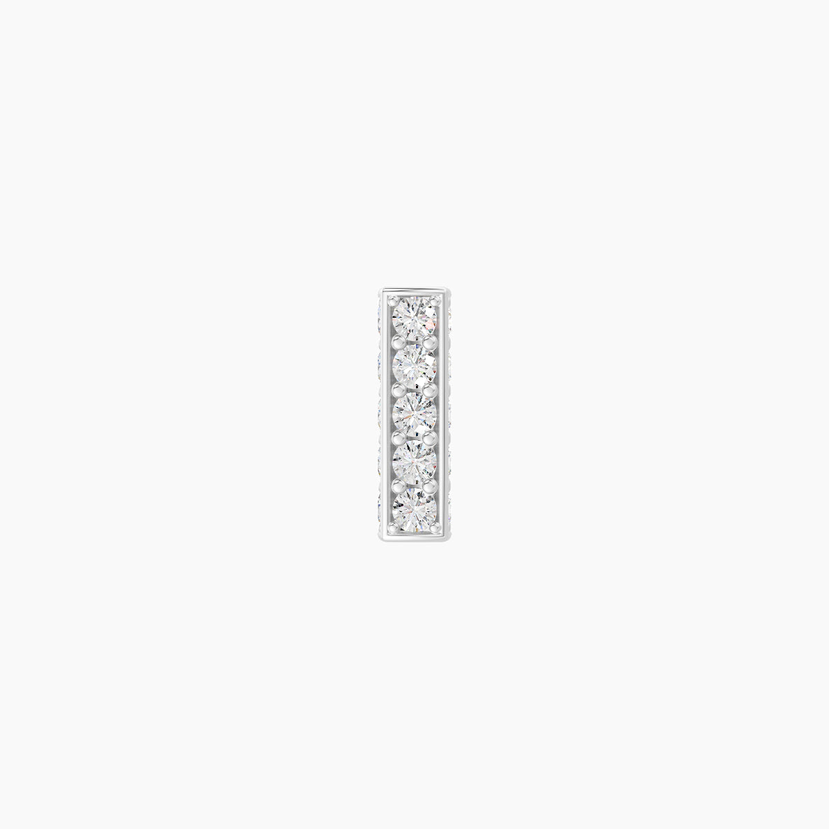 Aria | 18k White Gold 6.5 mm Bar Diamond Earring