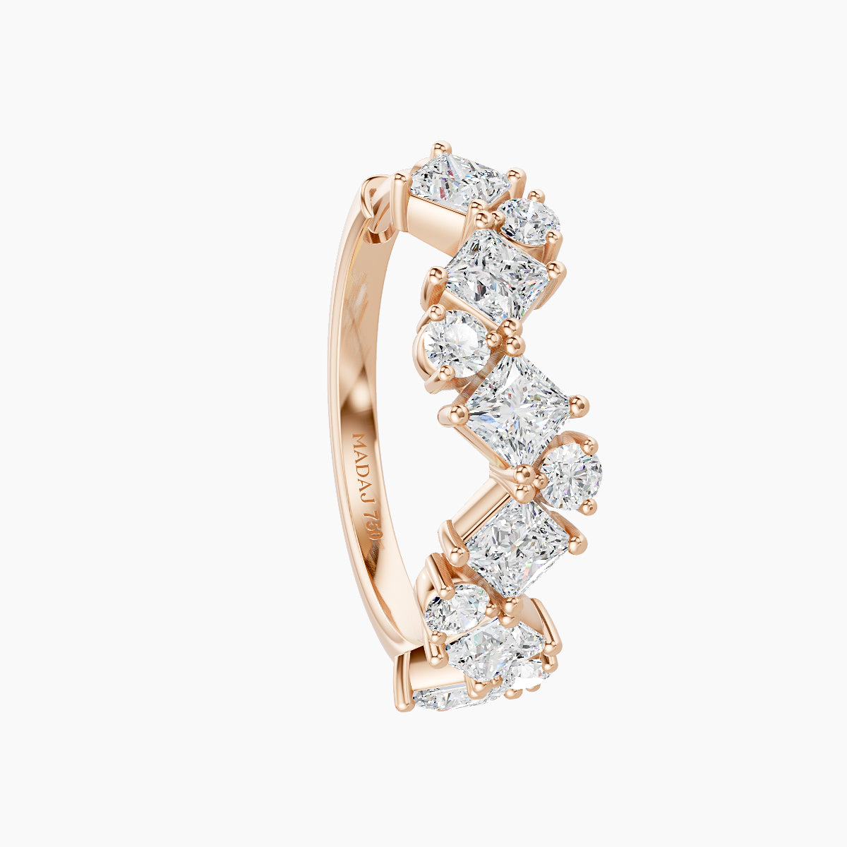 Ariana | 18k Rose Gold 11 mm Diamond Hoop Piercing
