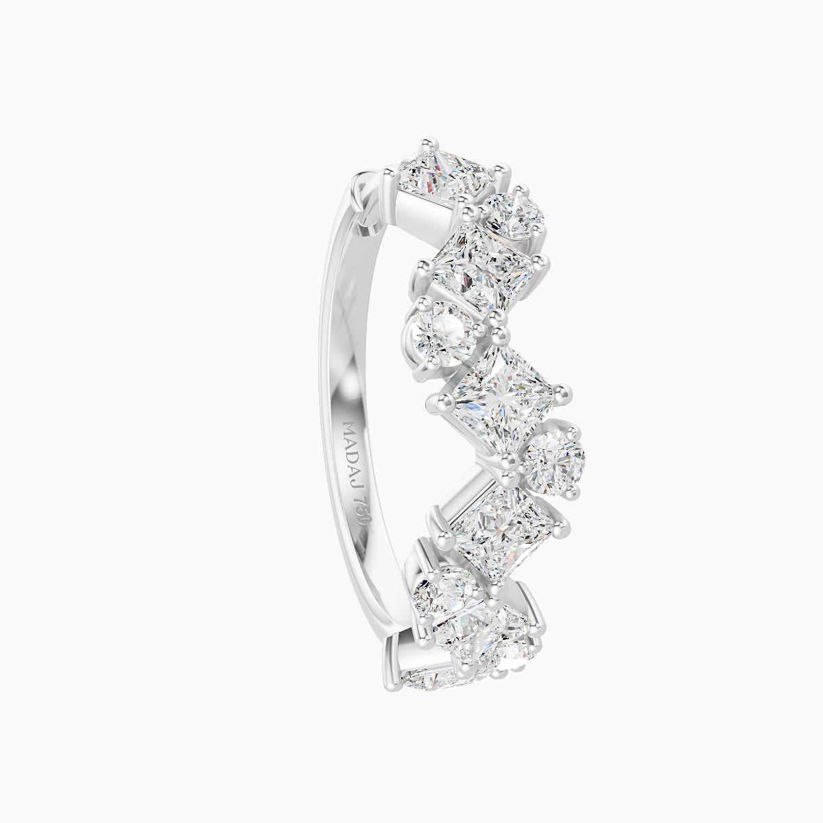 Ariana | 18k White Gold 11 mm Diamond Hoop Piercing