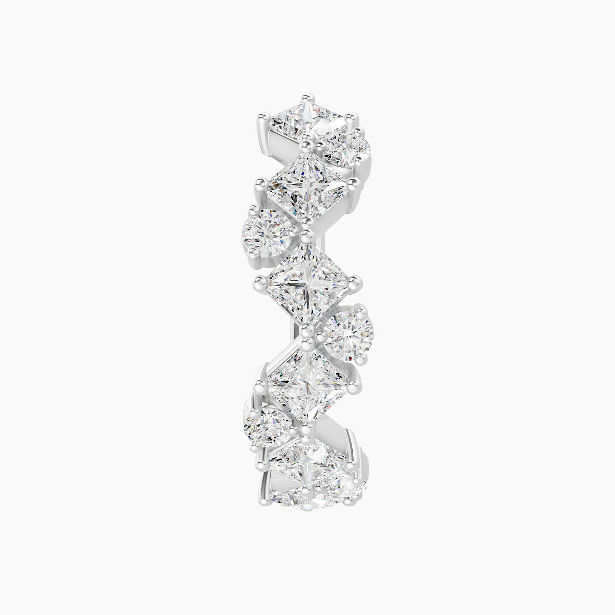 Ariana | 18k White Gold 11 mm Diamond Hoop Piercing