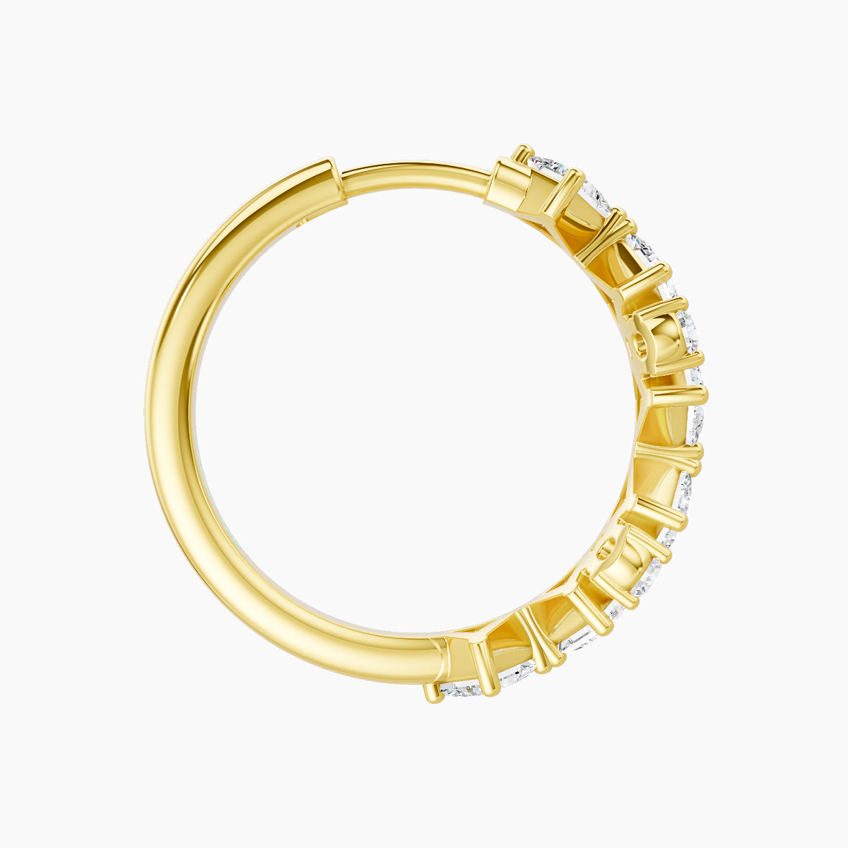 Ariana | 18k Yellow Gold 11 mm Diamond Hoop Piercing