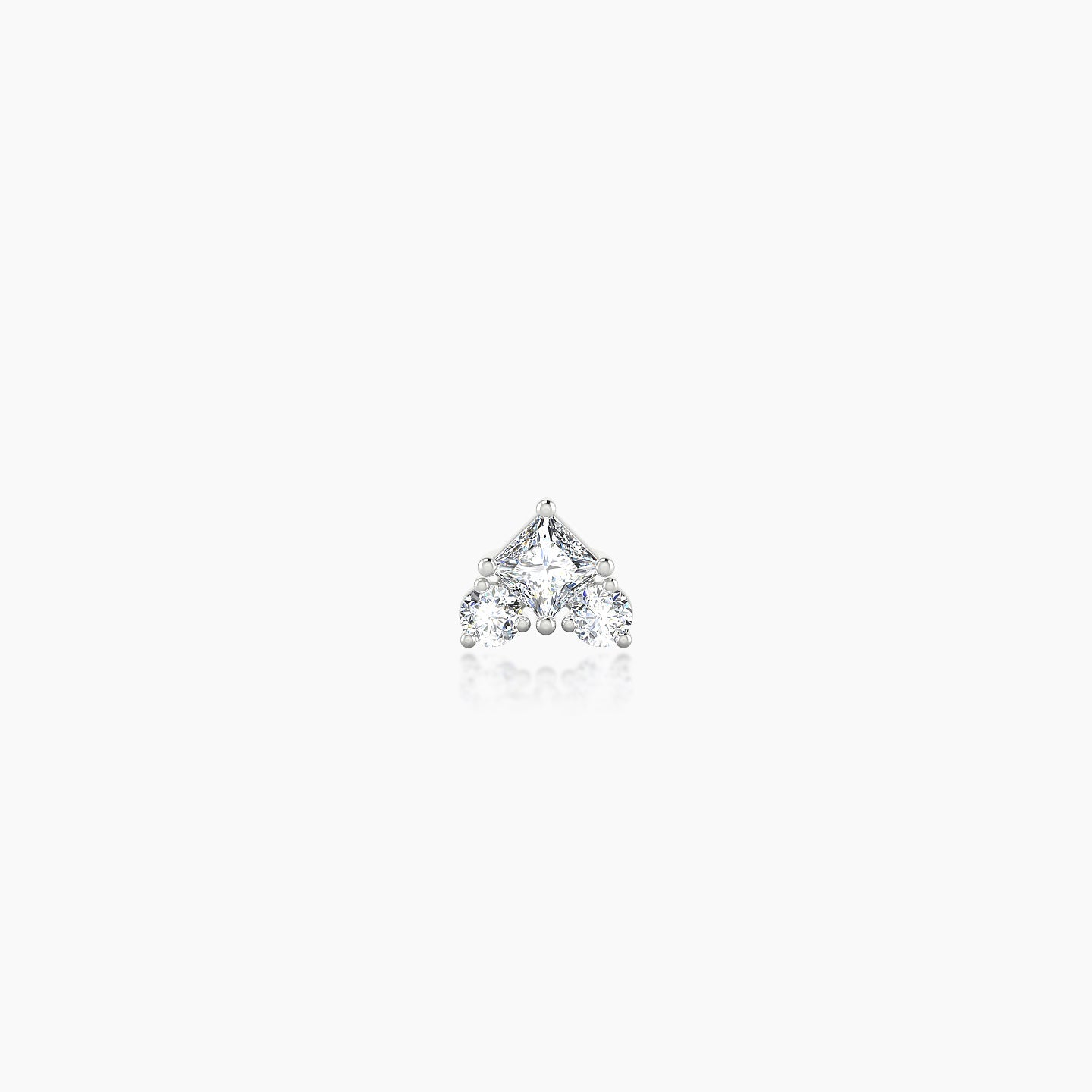 Ariana S | 18k White Gold 4.5 mm Diamond Earring