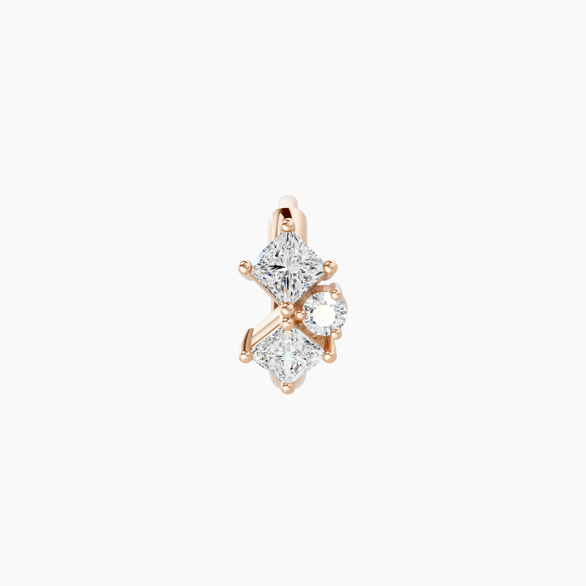 Ariana | 18k Rose Gold 5 mm Diamond Hoop Piercing