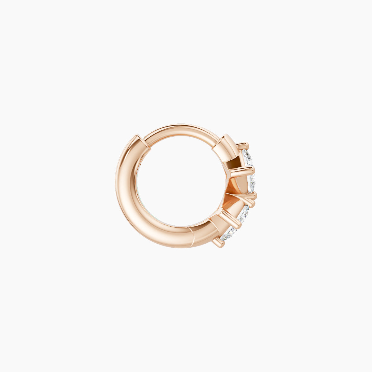 Ariana | 18k Rose Gold 5 mm Diamond Hoop Piercing