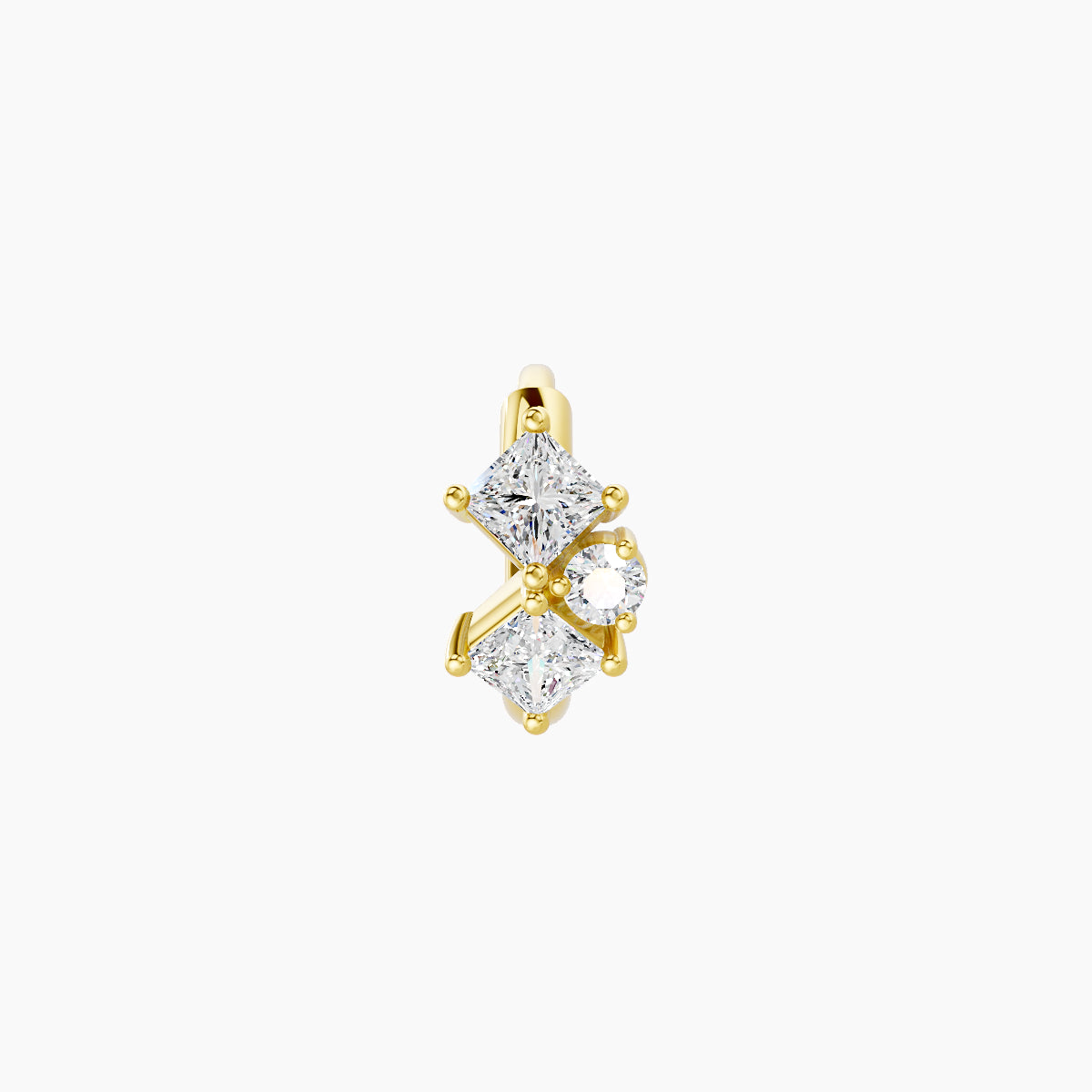 Ariana | 18k Yellow Gold 5 mm Diamond Hoop Piercing