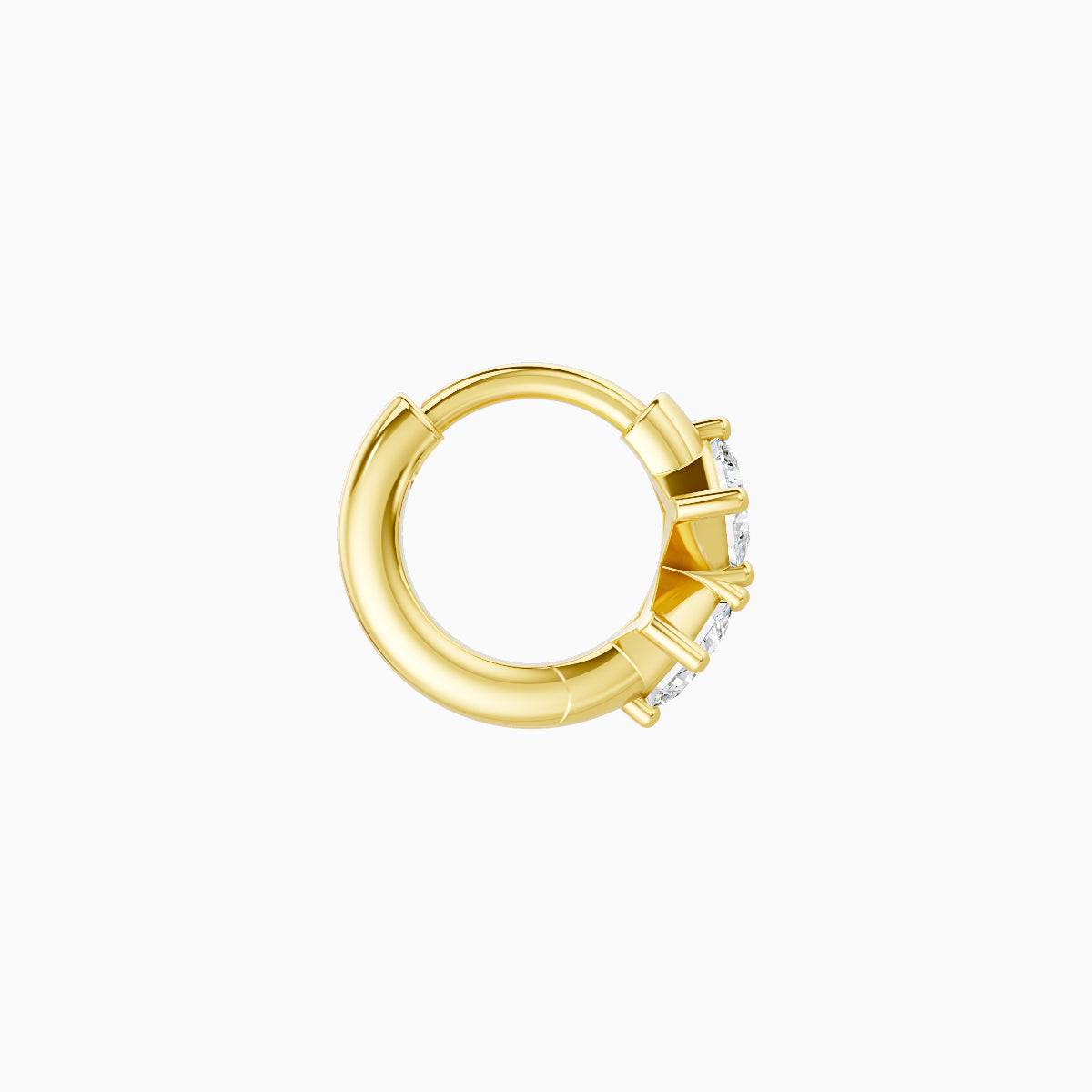 Ariana | 18k Yellow Gold 5 mm Diamond Hoop Piercing