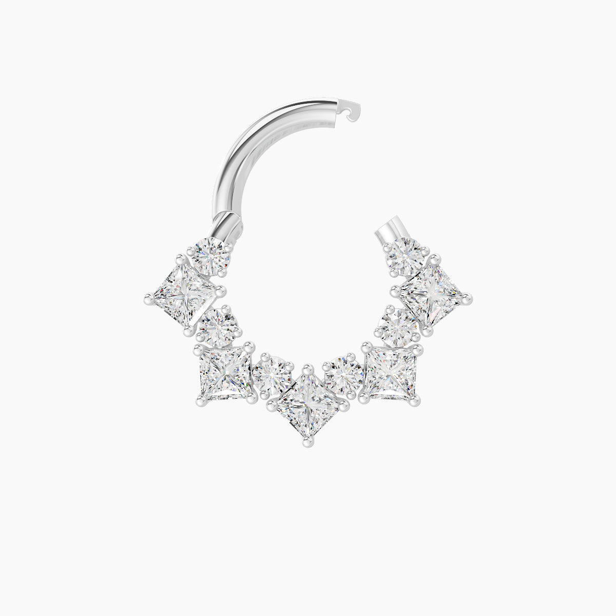 Ariana | 18k White Gold 6.5 mm Diamond Daith Piercing