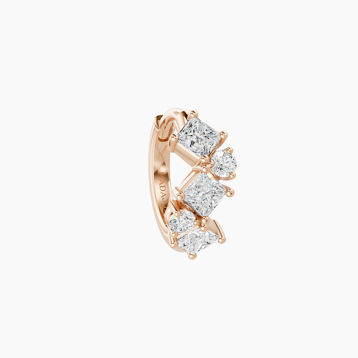 Ariana | 18k Rose Gold 6.5 mm Diamond Hoop Piercing