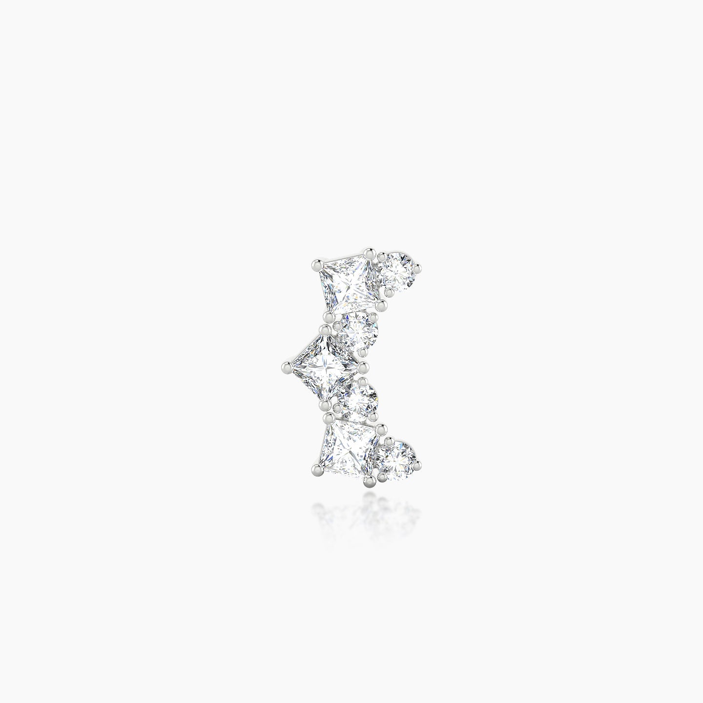 Ariana M | 18k White Gold 9.5 mm Diamond Piercing