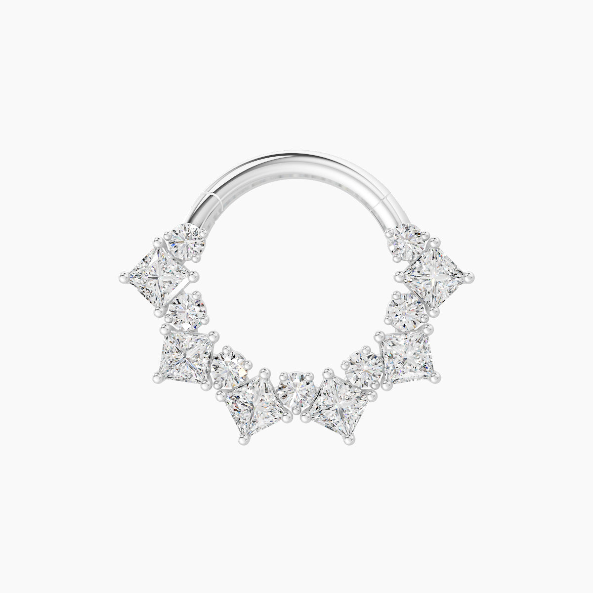 Ariana | 18k White Gold 8 mm Diamond Daith Piercing