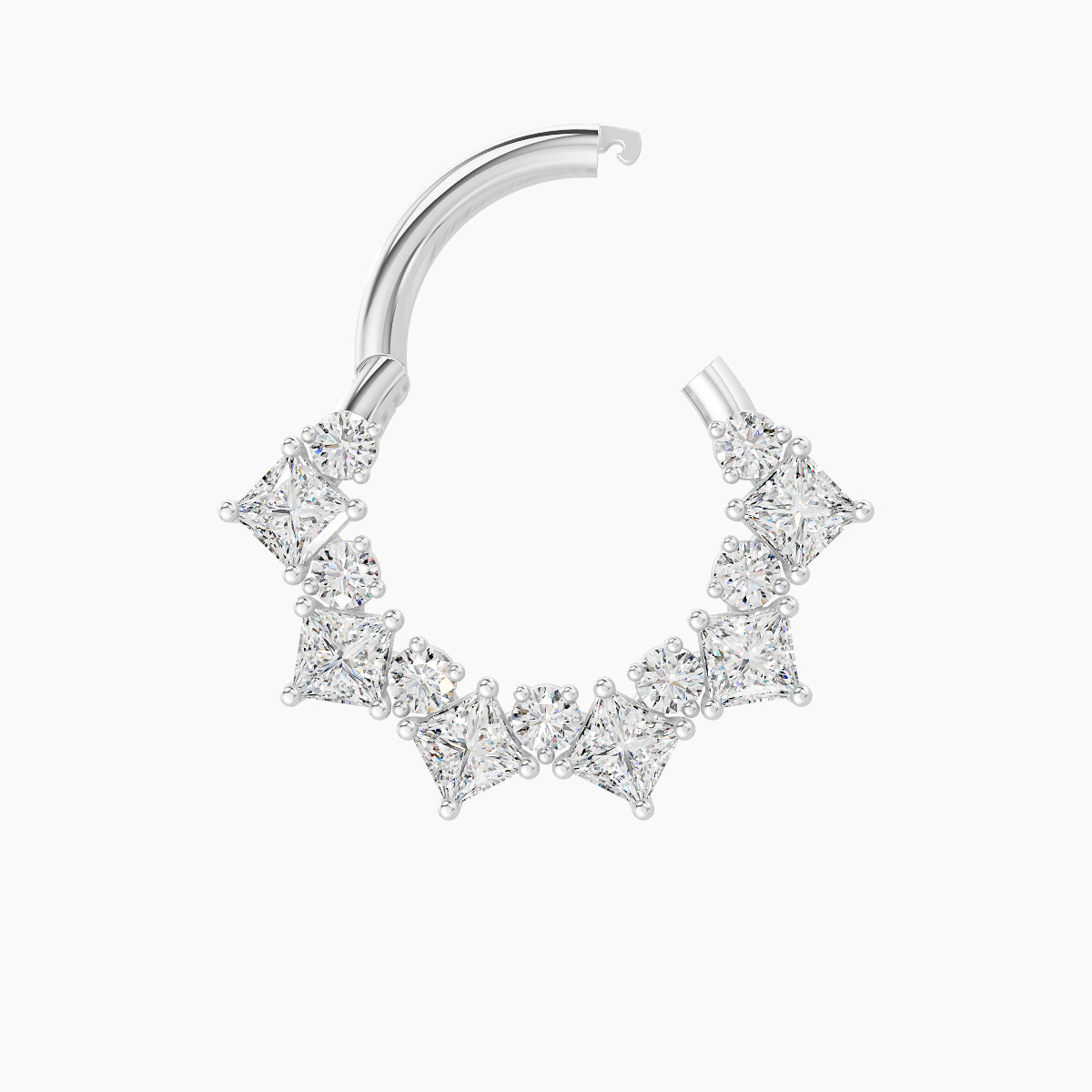 Ariana | 18k White Gold 8 mm Diamond Daith Piercing