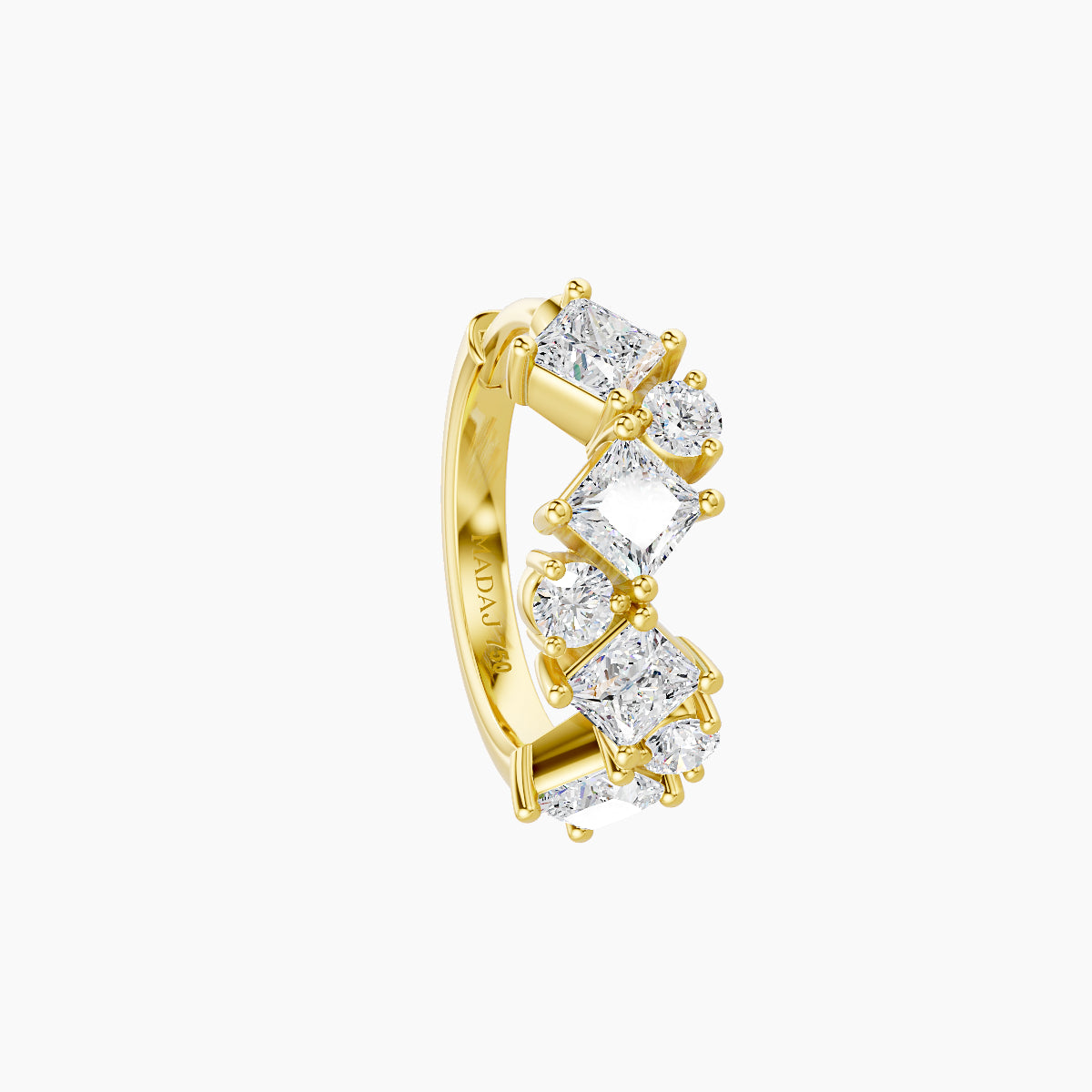 Ariana | 18k Yellow Gold 8 mm Diamond Hoop Piercing