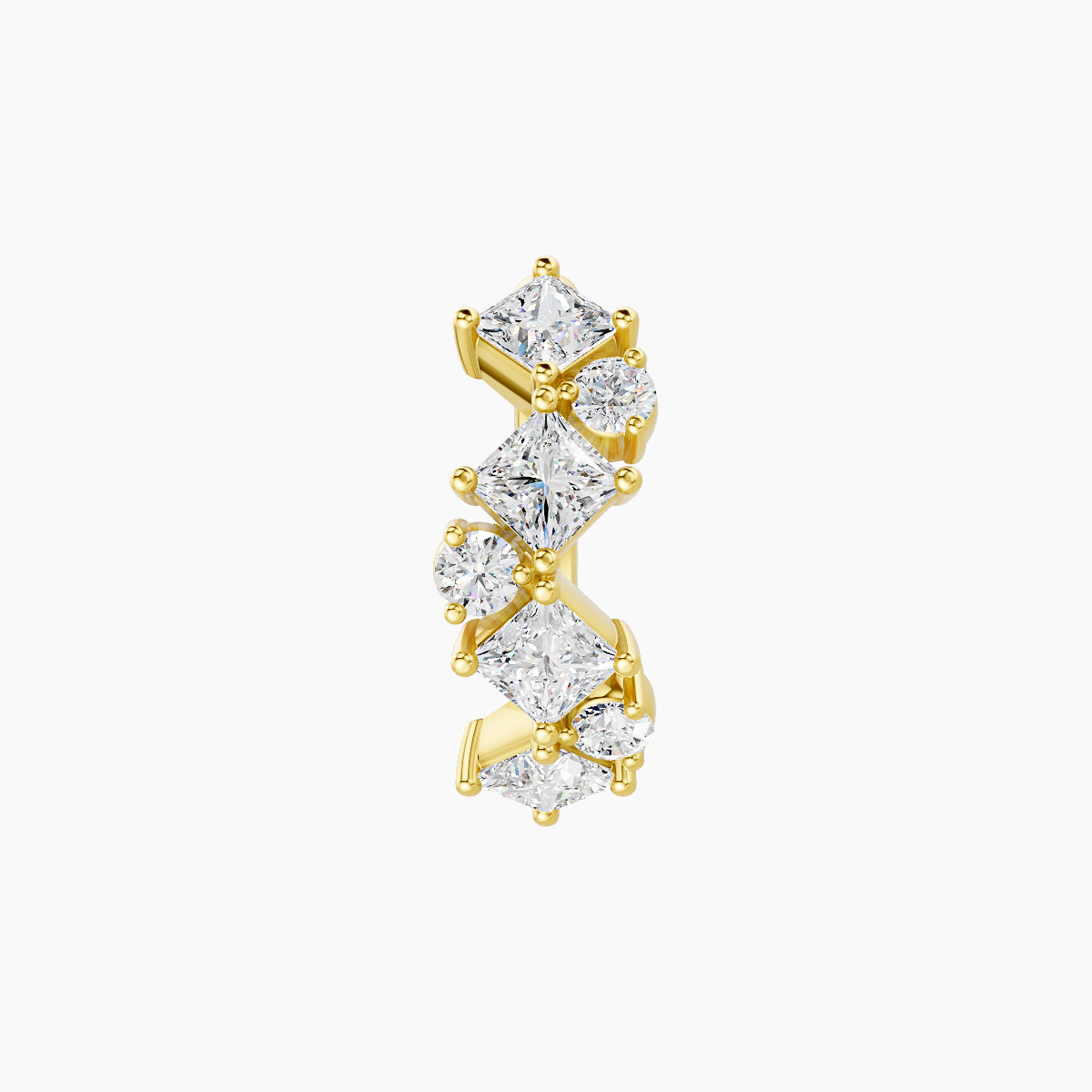 Ariana | 18k Yellow Gold 8 mm Diamond Hoop Piercing
