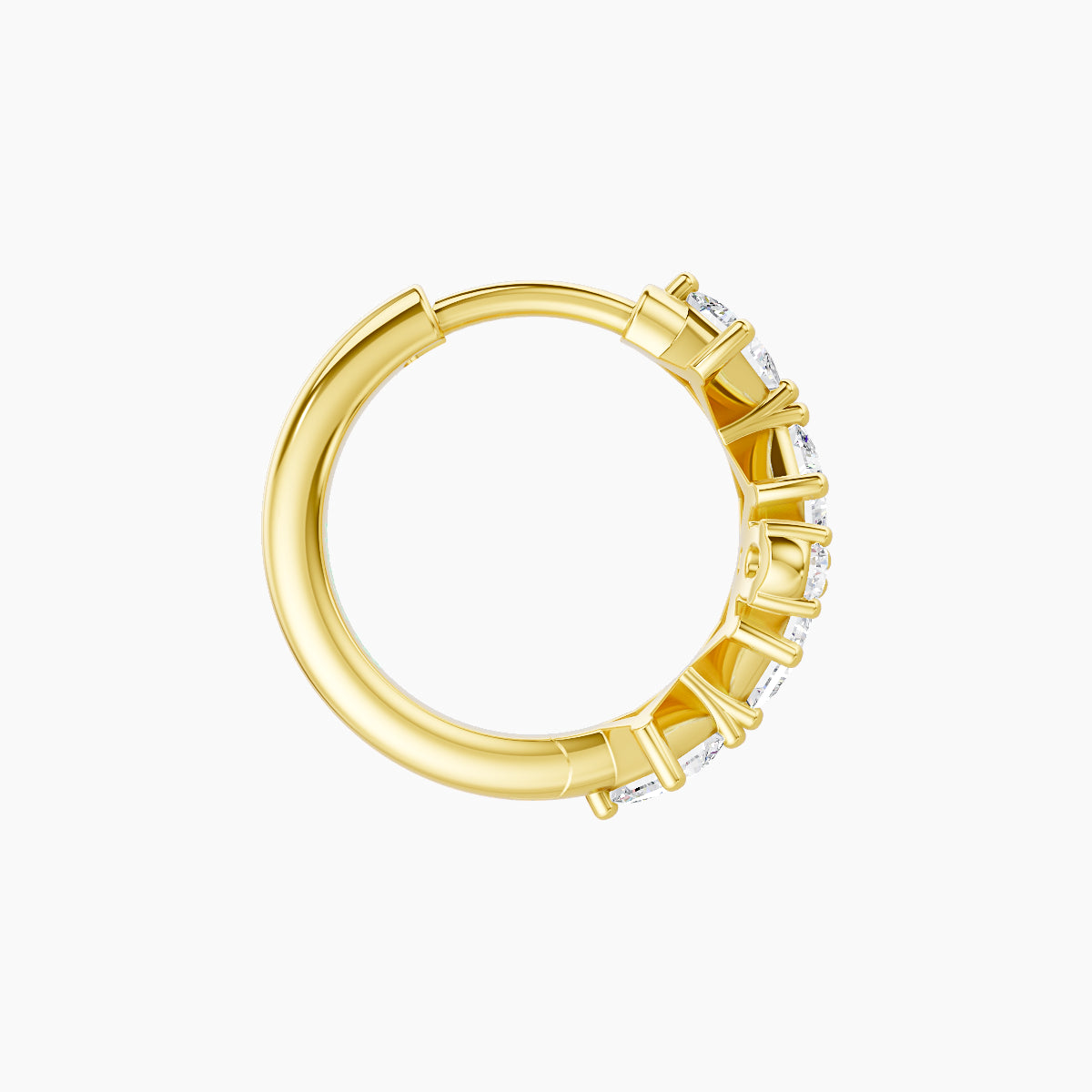 Ariana | 18k Yellow Gold 8 mm Diamond Hoop Piercing