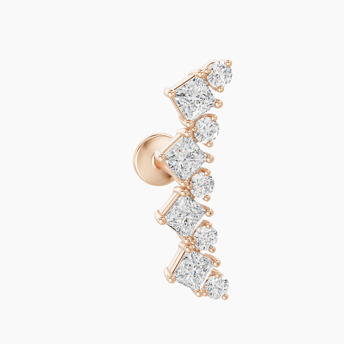 Ariana L | 18k Rose Gold 14.5 mm 6.5 mm Diamond Piercing