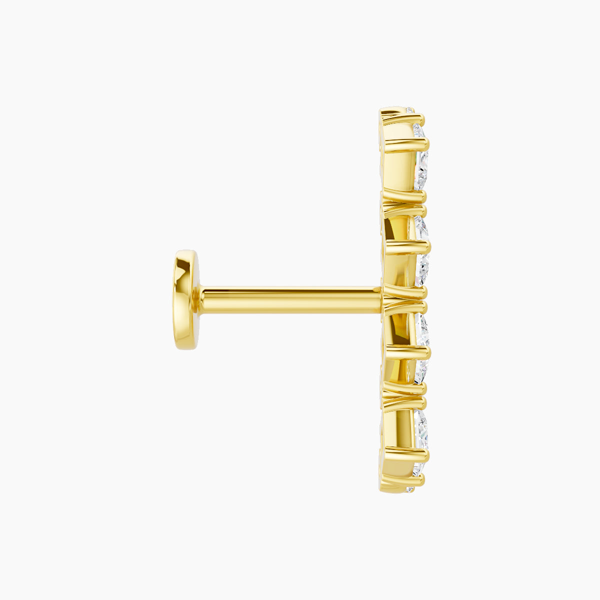 Ariana L | 18k Yellow Gold 14.5 mm 6.5 mm Diamond Piercing
