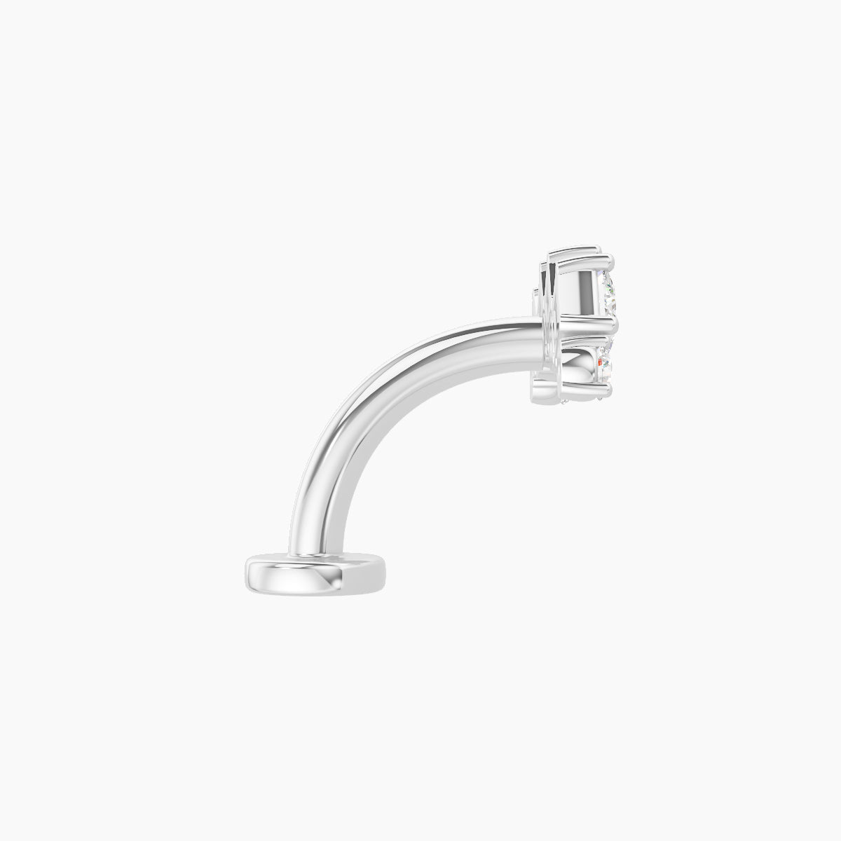 Ariana L | 18k White Gold 14.5 mm 8 mm Diamond Floating Navel Piercing