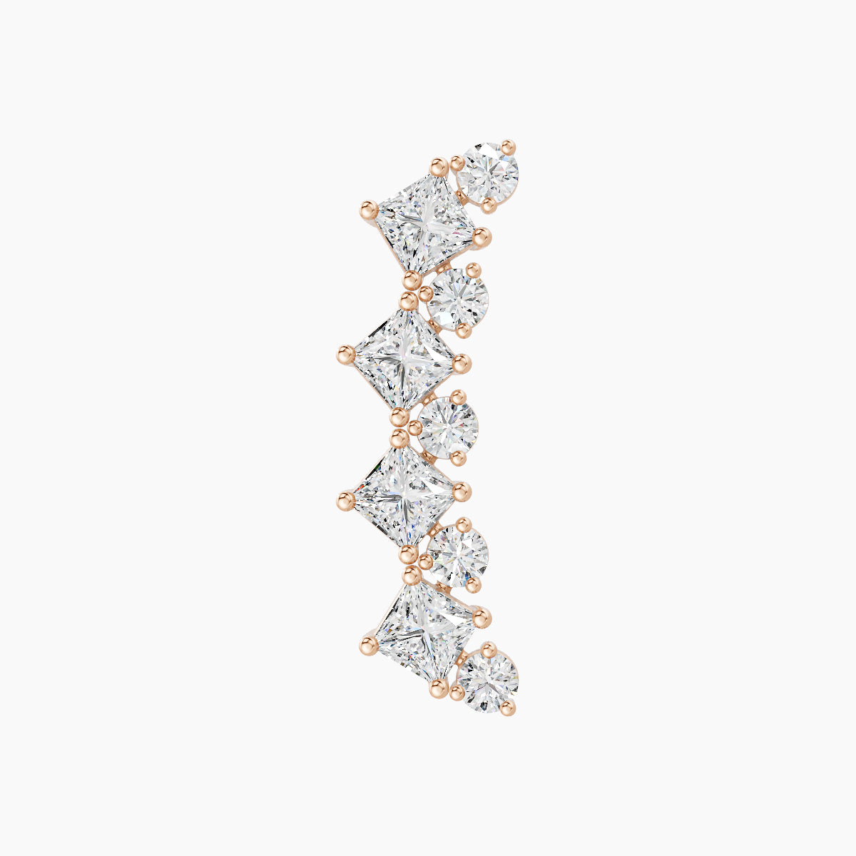 Ariana L | 18k Rose Gold 14.5 mm 8 mm Diamond Piercing