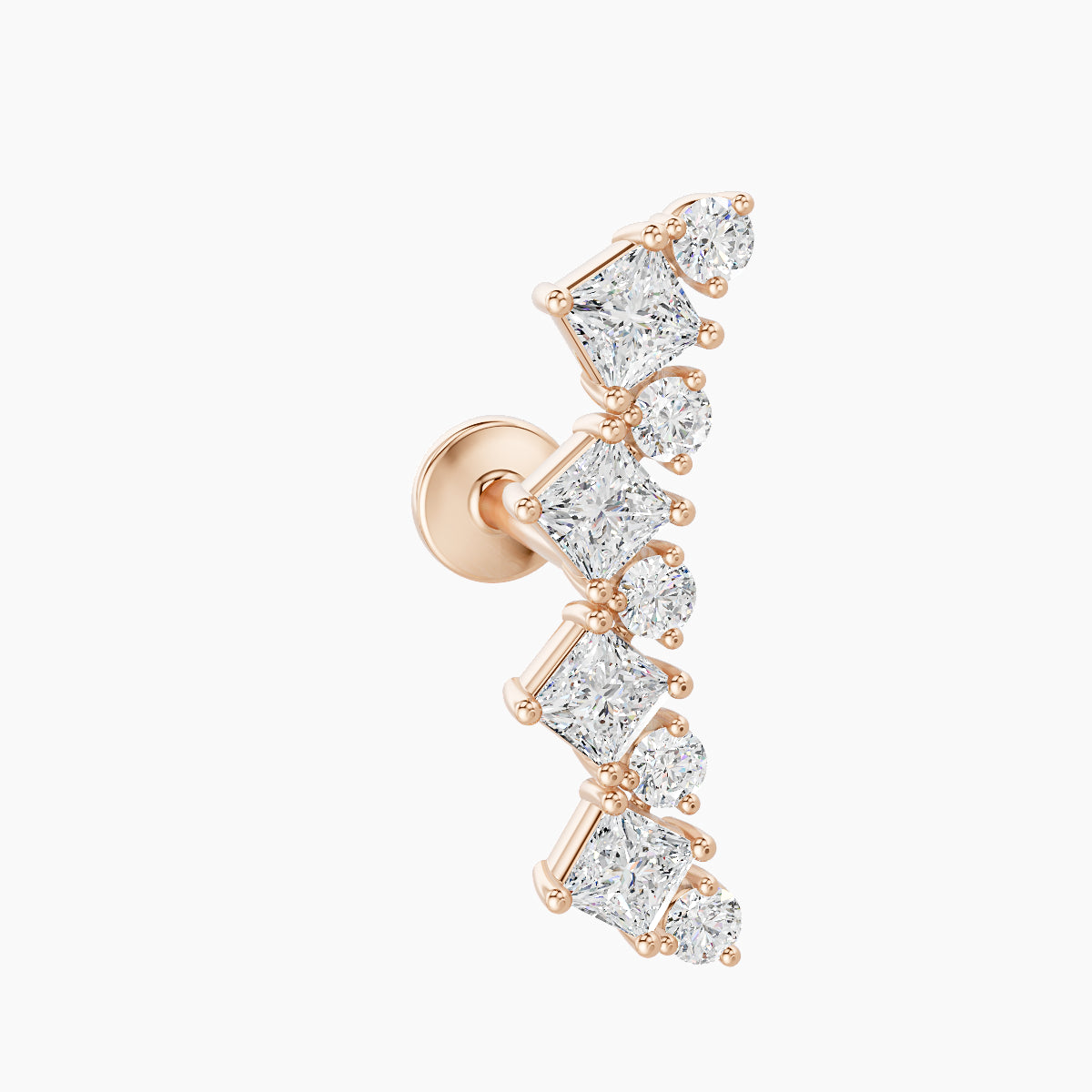 Ariana L | 18k Rose Gold 14.5 mm 8 mm Diamond Piercing