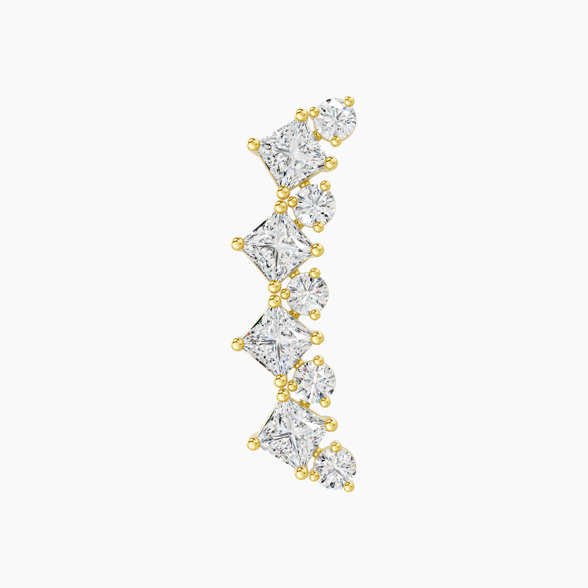 Ariana L | 18k Yellow Gold 14.5 mm 8 mm Diamond Piercing