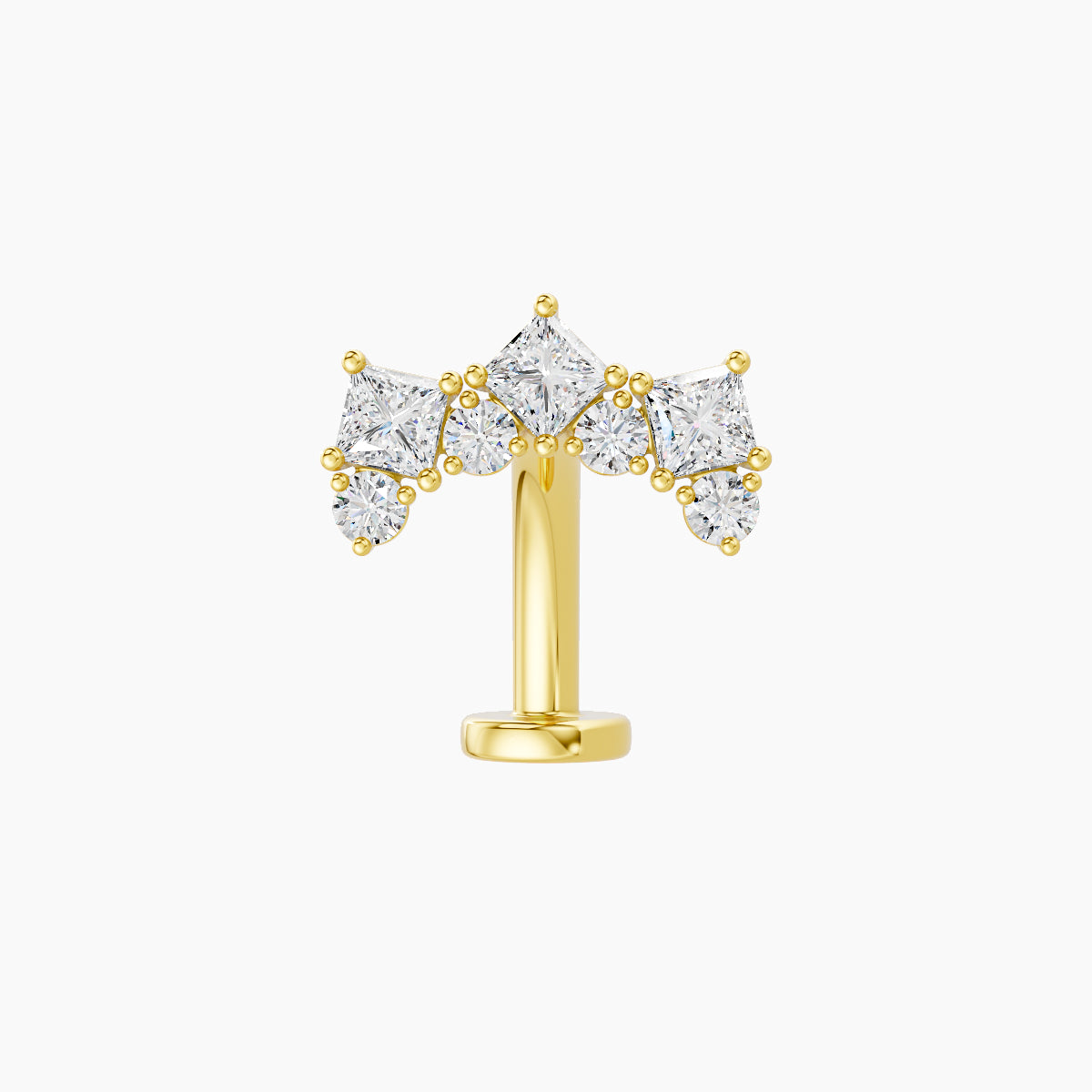 Ariana M | 18k Yellow Gold 9.5 mm 10 mm Diamond Floating Navel Piercing
