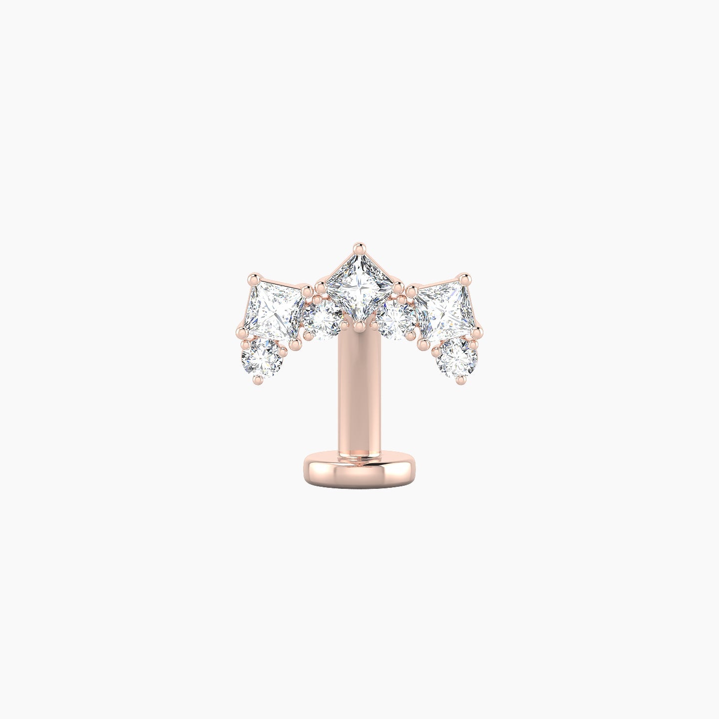 Ariana  M | 18k Rose Gold 9.5 mm 10 mm Diamond Floating Navel Piercing