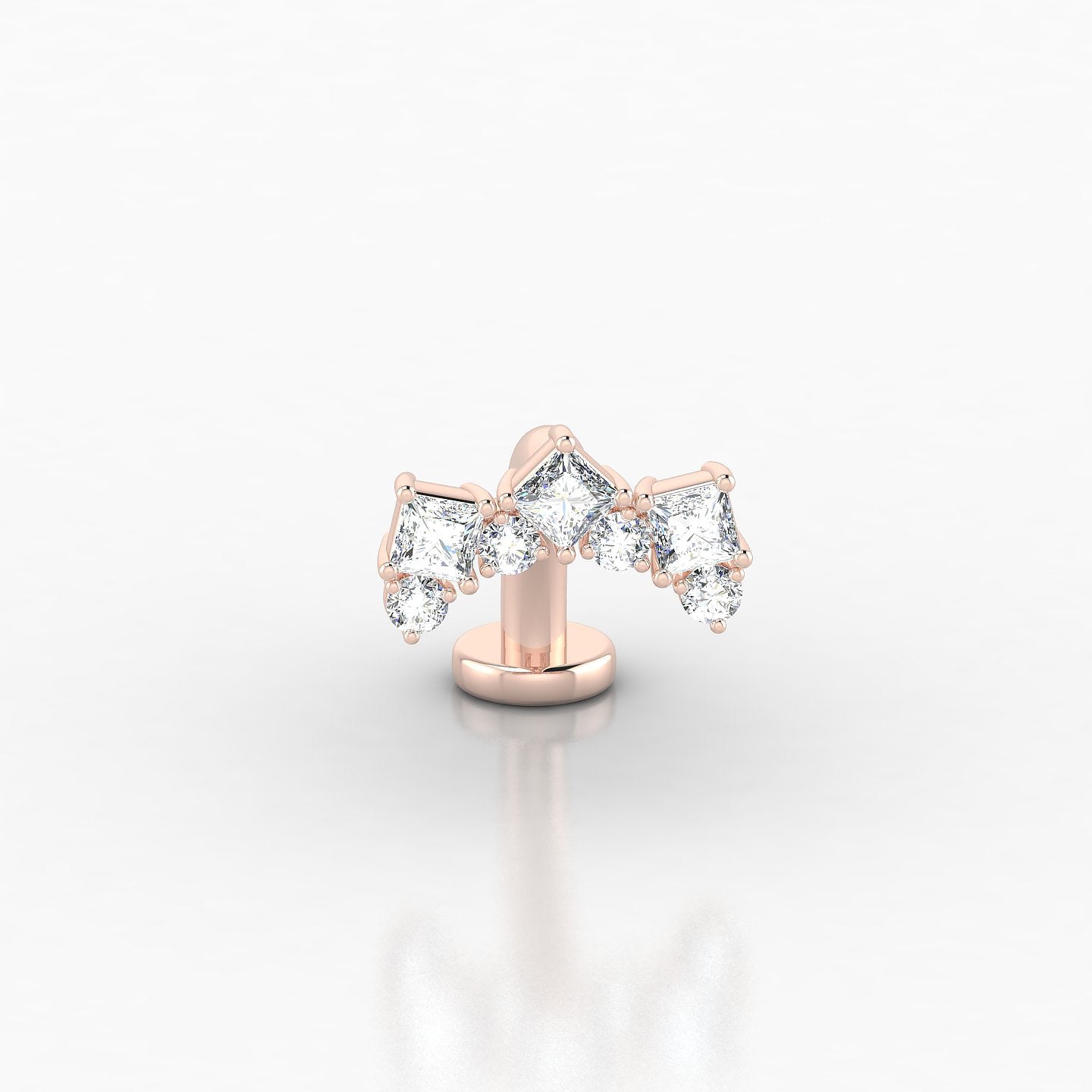 Ariana M | 18k Rose Gold 10 mm 9.5 mm Diamond Floating Navel Piercing